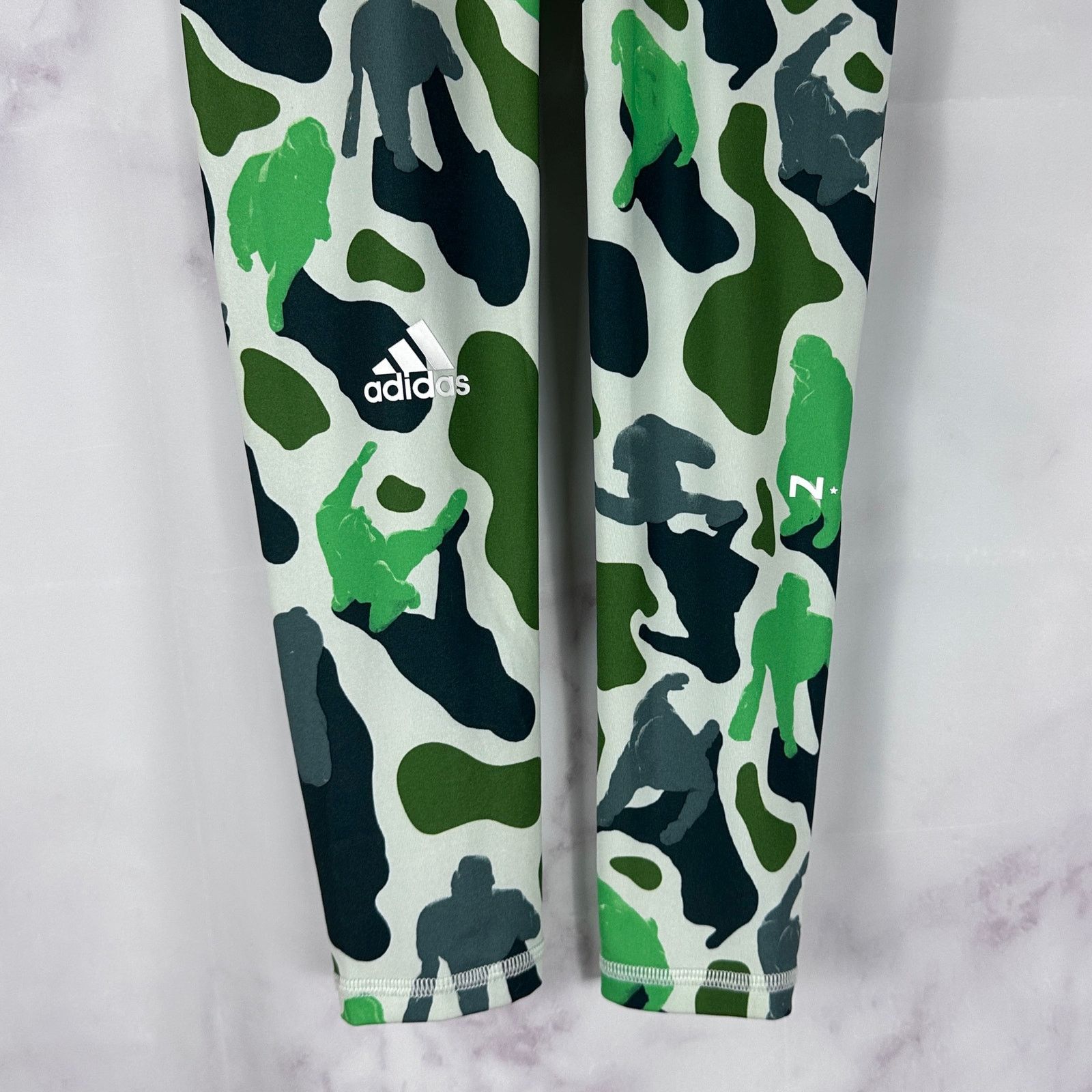 Adidas N.E.R.D. Green Techfit Leggings Size US 30 / EU 46 - 3 Thumbnail