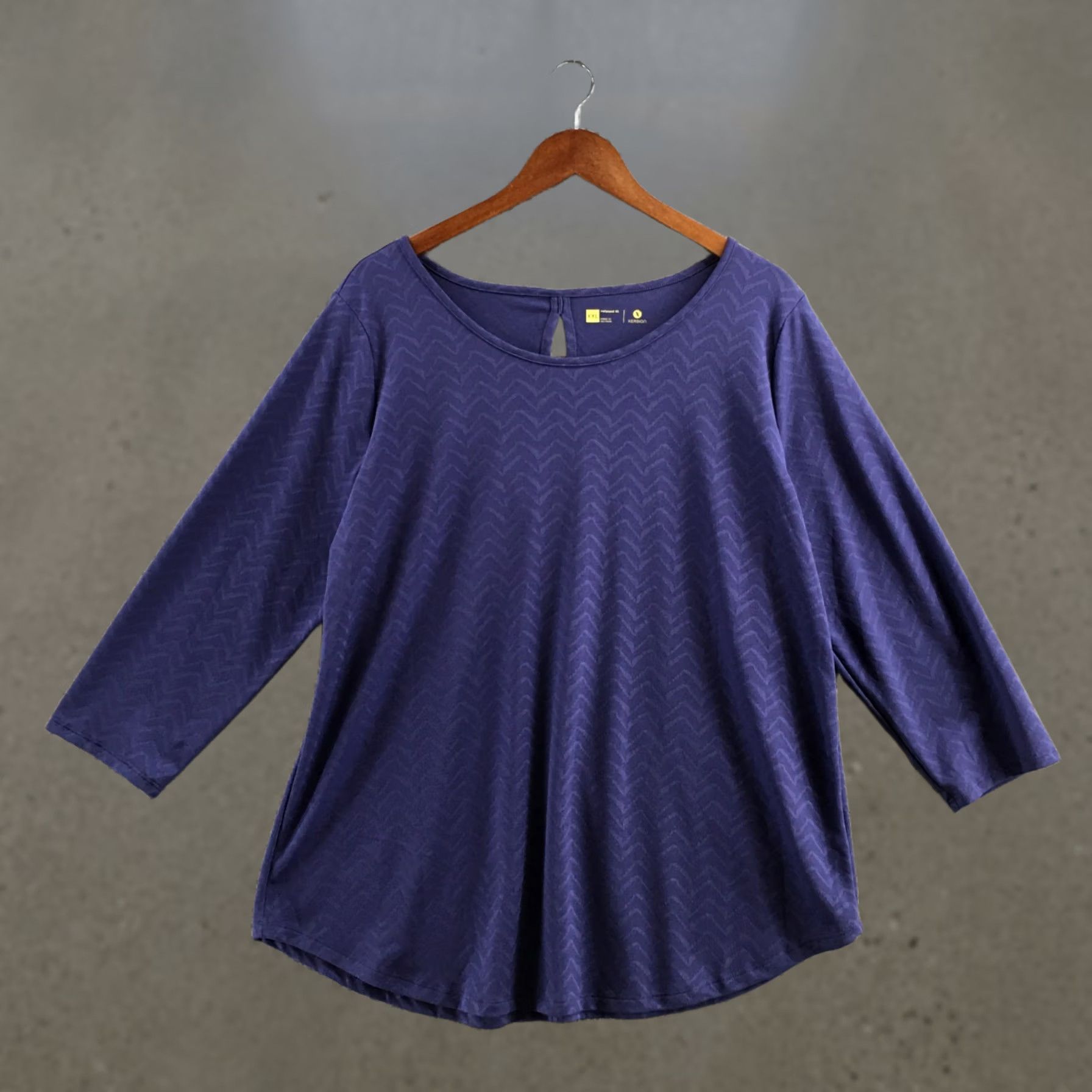 Vintage Xersion Shirt Womens 2XL Skipper Blue Textured Relaxed Fit Polyester Stretch NEW Blouse Casual Shirts Classic All Seasons Mens Womens Girls Boys Size XXL / US 16-18 / IT 52-54 - 1 Thumbnail