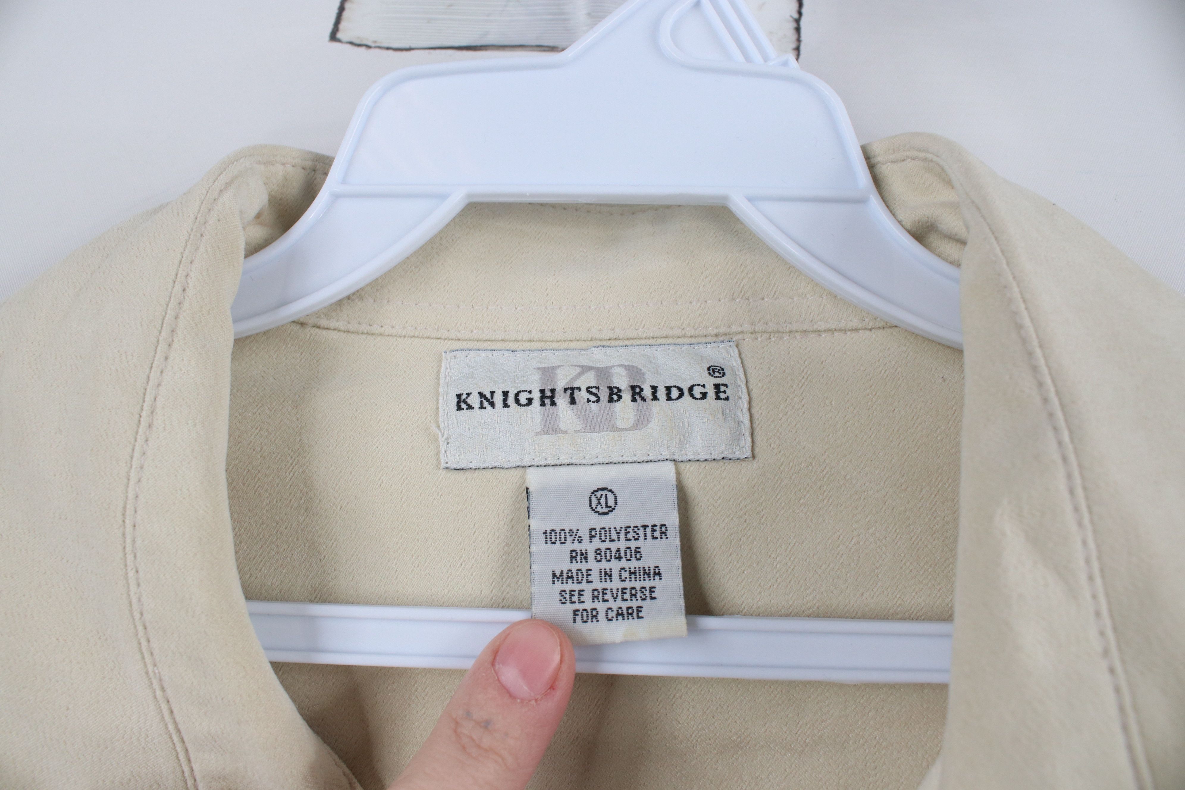 Vintage Vintage 90s Streetwear Double Pocket Button Shirt Beige Size US XL / EU 56 / 4 - 5 Thumbnail