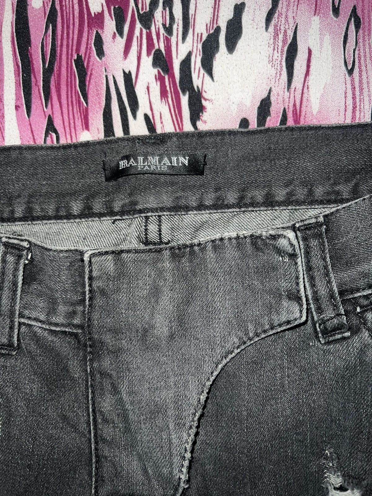 Balmain Rare Balmain by Christophe Decarnin distressed biker denim ➕ Size 26" / US 2 / IT 38 - 15 Thumbnail