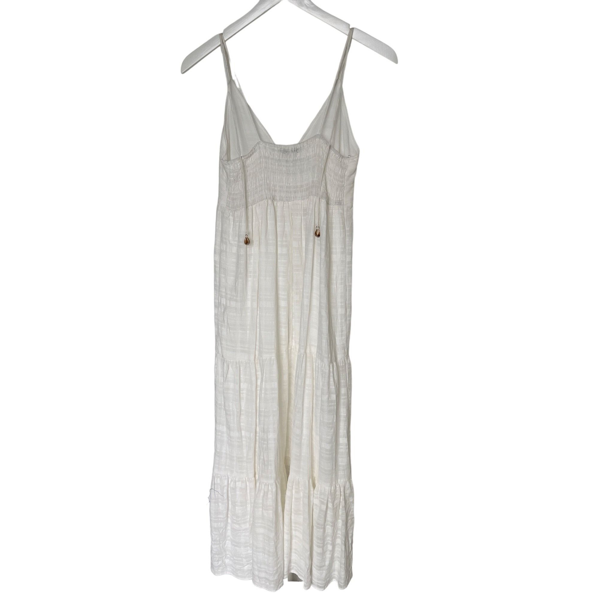 Zara Zara White V-Neck Maxi Dress With Shell Strap Details | Grailed