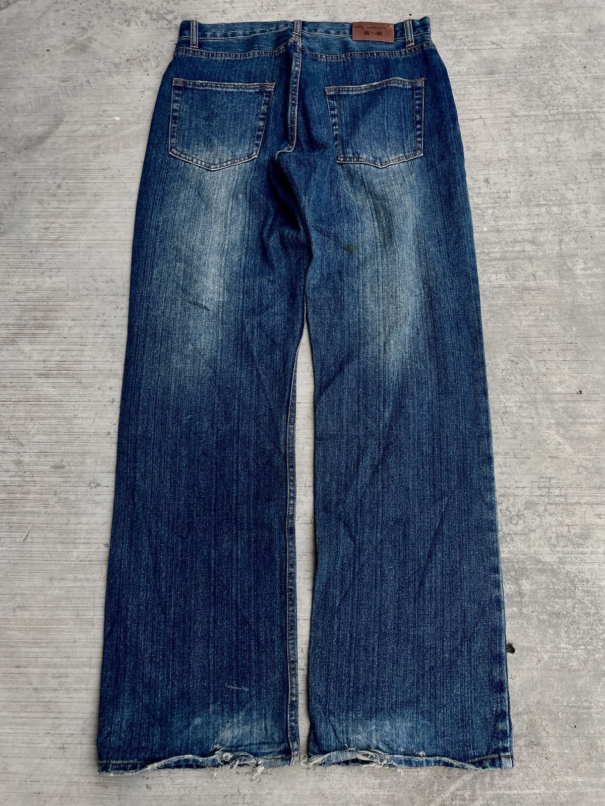 Japanese Brand 2000s japanese nylaus distressed flannel whisker jeans Size US 32 / EU 48 - 5 Thumbnail