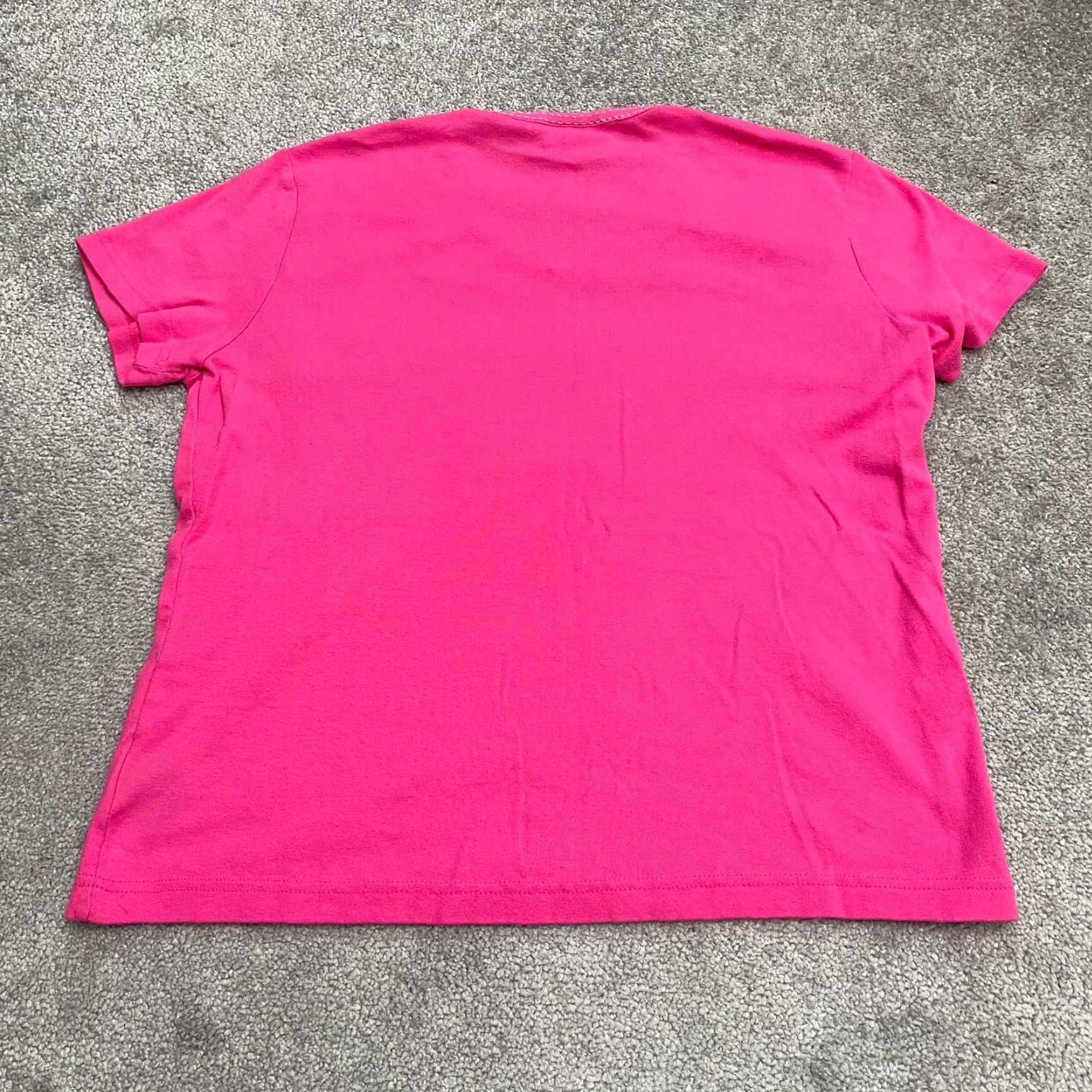 Basic Editions Basic Editions T-Shirt Womens Pink V-Neck Short Sleeve Cotton Casual Tee L Womens Pink Regular Short Sleeve Cotton Tee Size L / US 10 / IT 46 - 2 Thumbnail