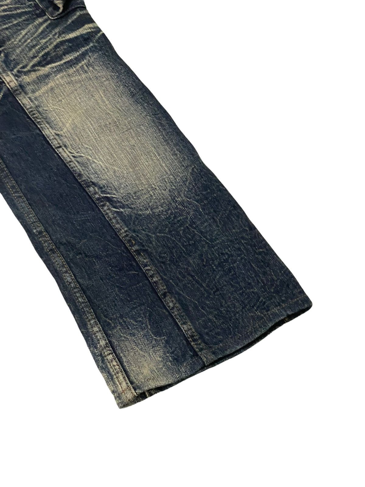 Japanese Brand Slight Flare Cargo Jeans Nicole Club Acid Wash Boot Cut 8🟦4 Size US 33 - 15 Thumbnail