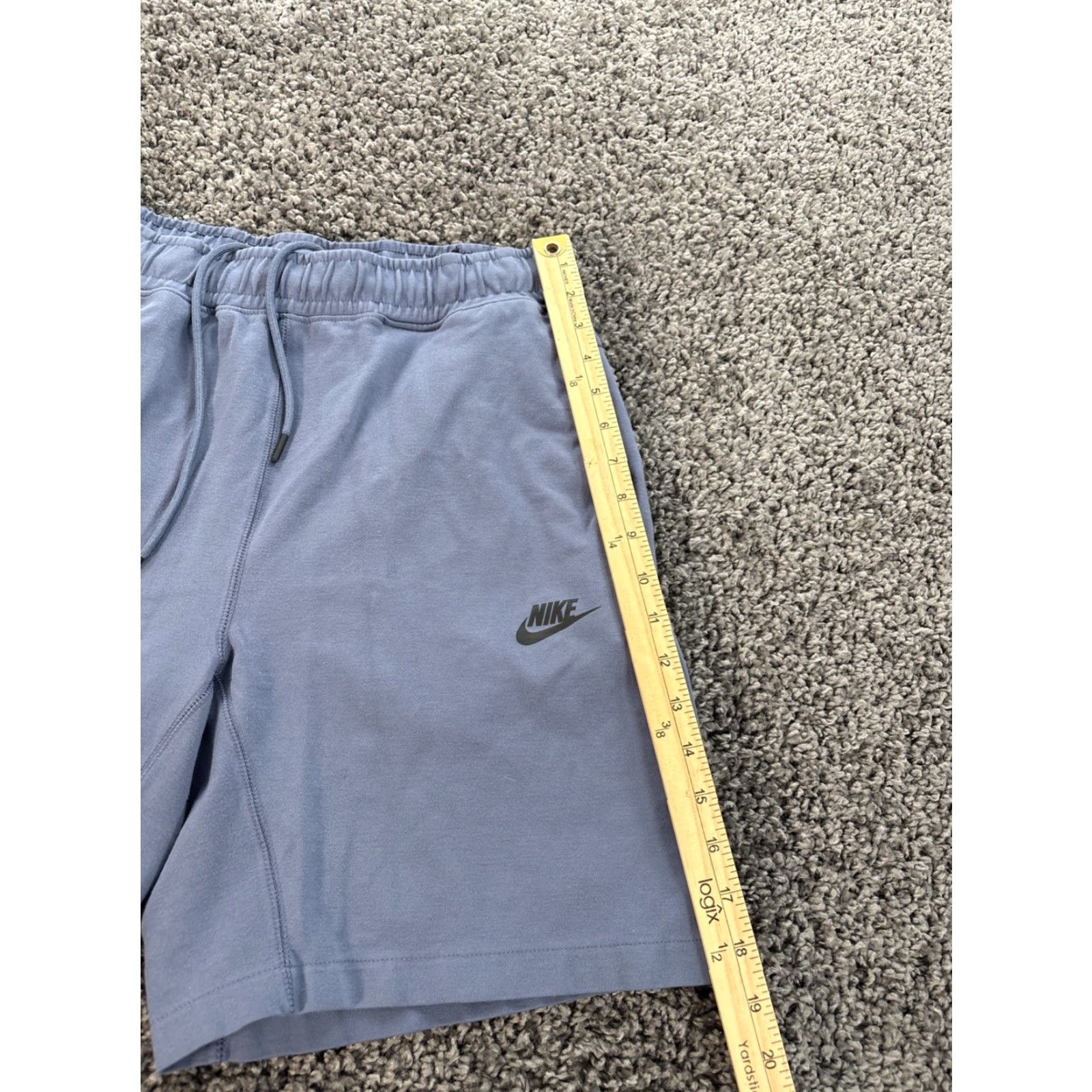 Nike Nike Shorts Mens M Blue Tech Fleece 8" Gym Activewear Sports Logo Pockets Drawstring Sportswear Size US 31 - 2 Thumbnail
