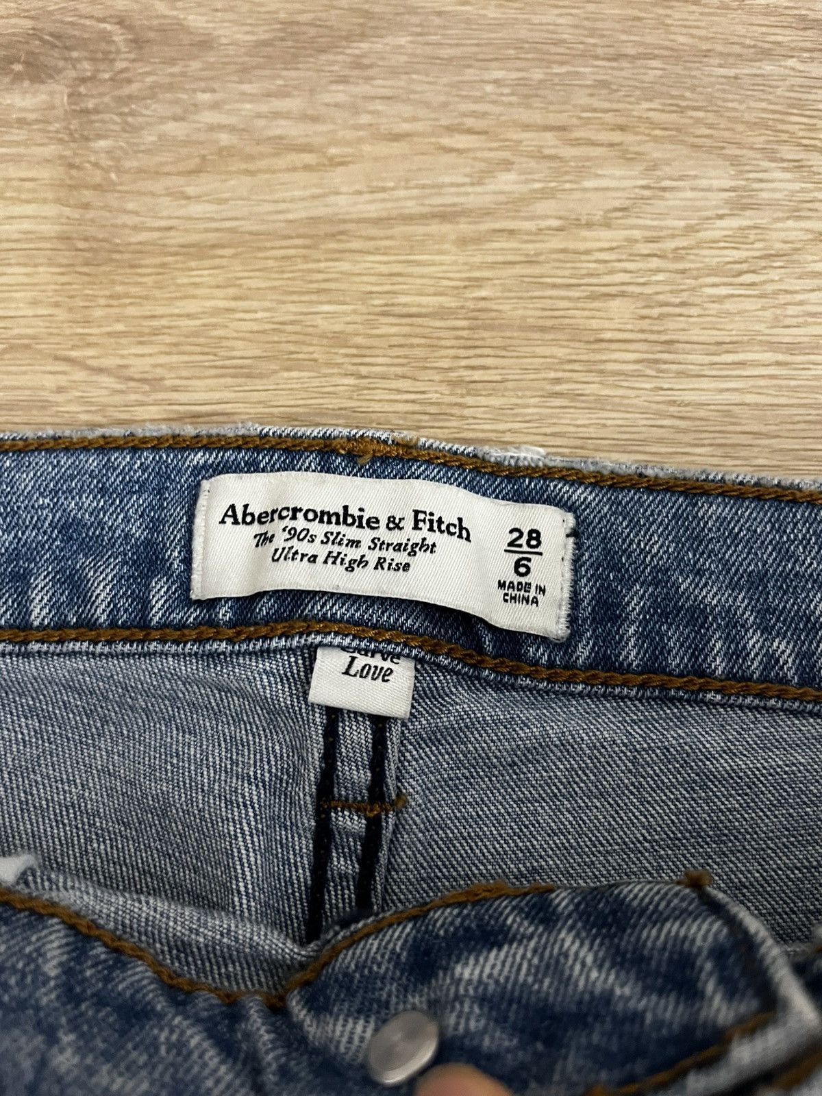 Abercrombie & Fitch The 90s Slim Straight Ultra High Rise Size 28" / US 6 / IT 42 - 3 Thumbnail