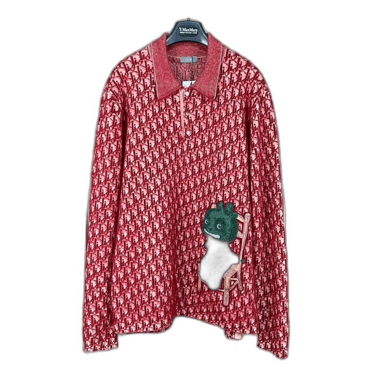 Dior Dior Patterned Embroidered Mohair Knit Sweater-yf Size US M / EU 48-50 / 2 - 1 Thumbnail