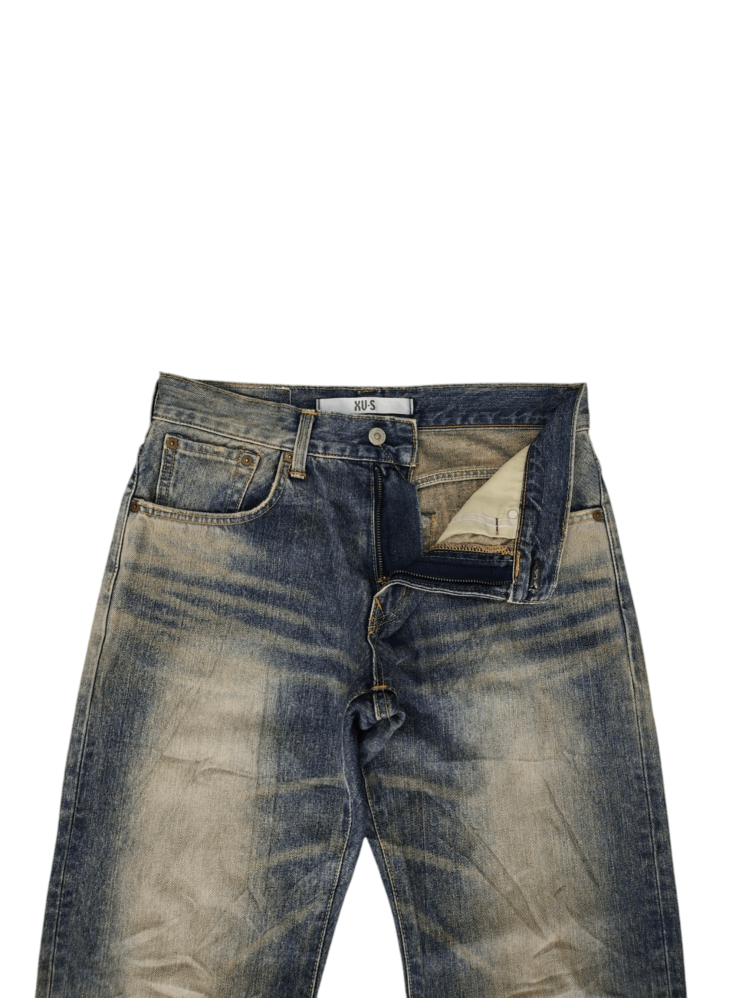 Comme des Garcons × Undercover Vintage Edwin Xvs Japan Clawmark Distress Faded Jeans Size US 30 / EU 46 - 7 Thumbnail