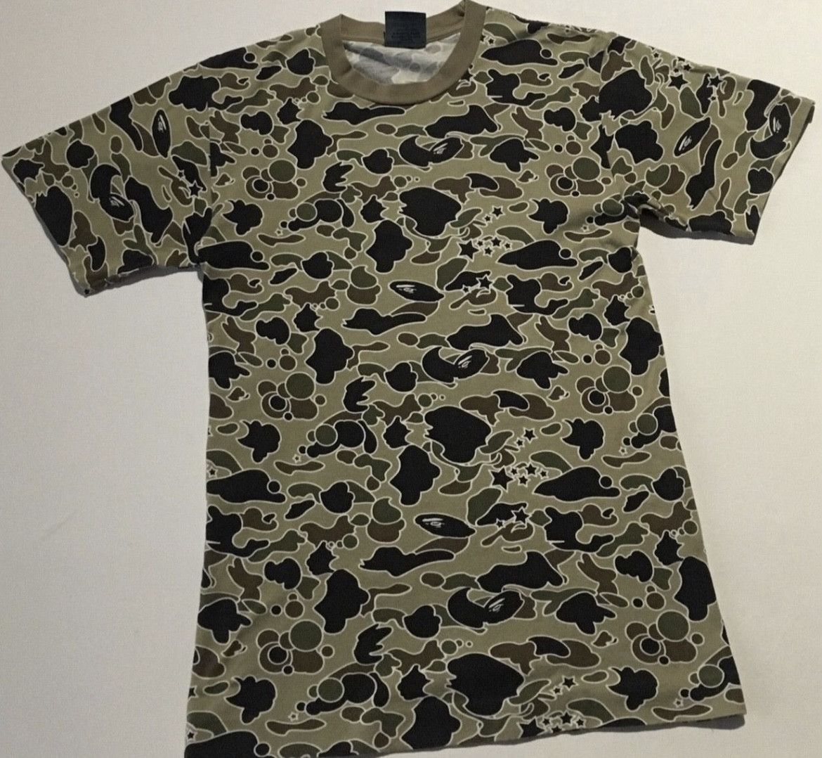 image of Bape Psyche Camo Tee Shirt, Men's (Size Small)