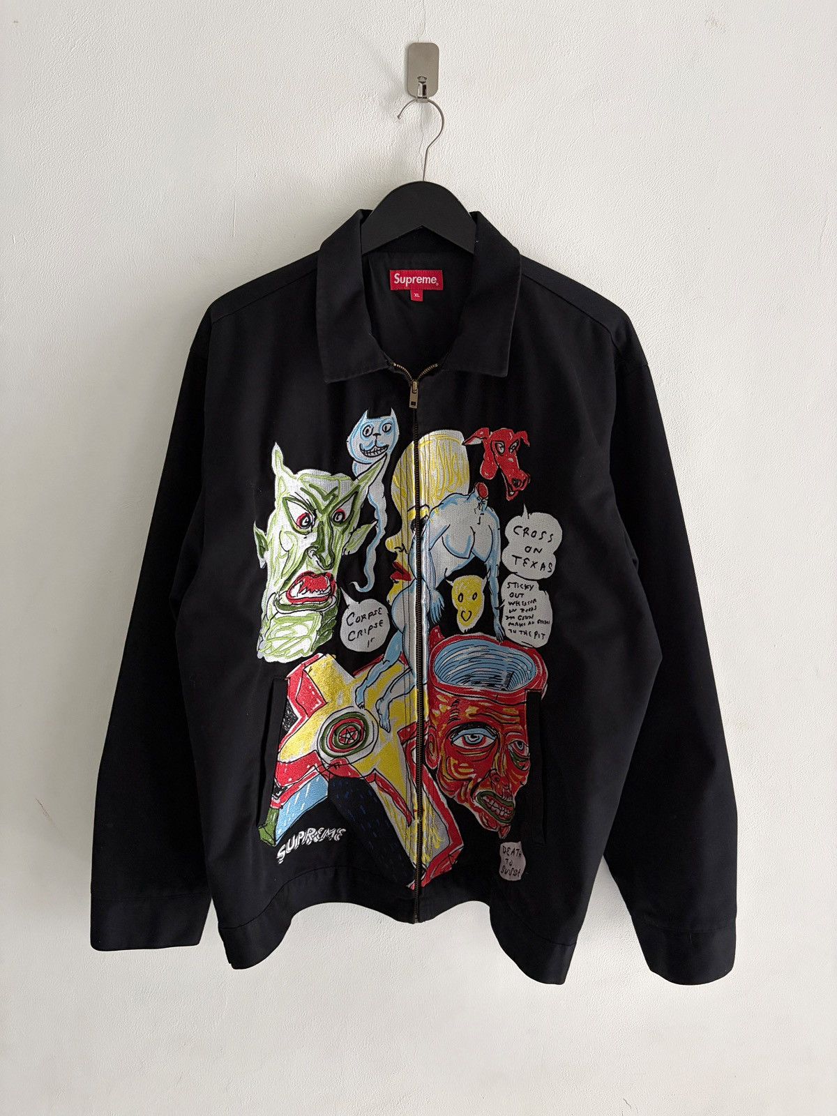 Supreme Supreme Waves Work Jacket Black Koi | Grailed