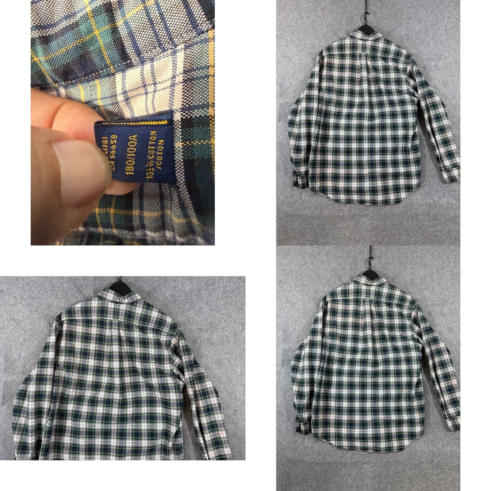 Polo Ralph Lauren Polo Ralph Lauren Shirt Mens L Green White Plaid Button Down Long Sleeve Size US L / EU 52-54 / 3 - 8 Thumbnail