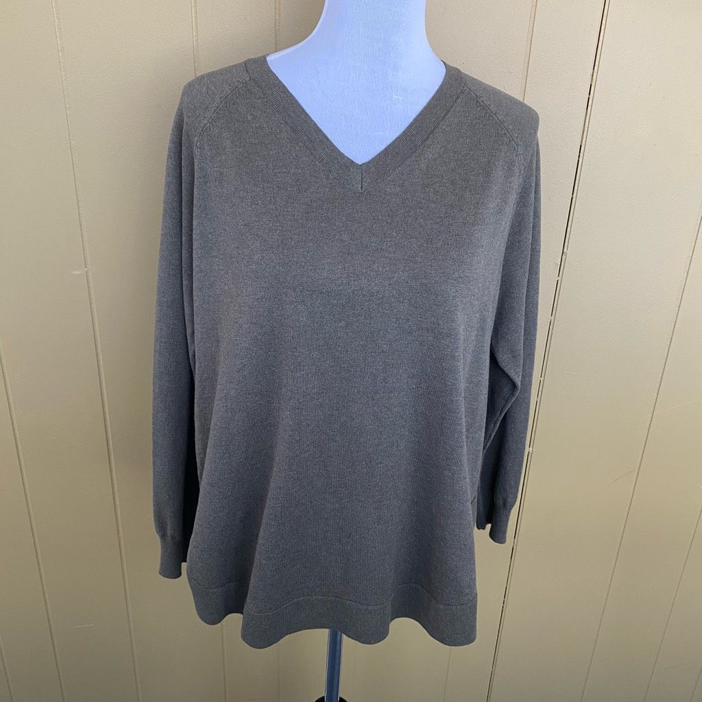 Other Survival women L V-cut Longsleeve sweater w/side slits olive Size L / US 10 / IT 46 - 1 Thumbnail
