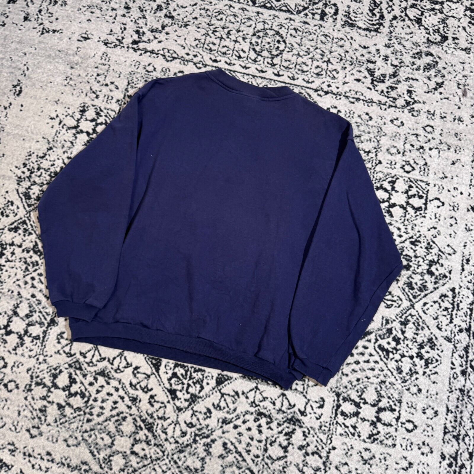 Nike × Vintage Vintage Nike Unisex Navy Cotton Sweatshirt Size XL Size US XL / EU 56 / 4 - 15 Thumbnail