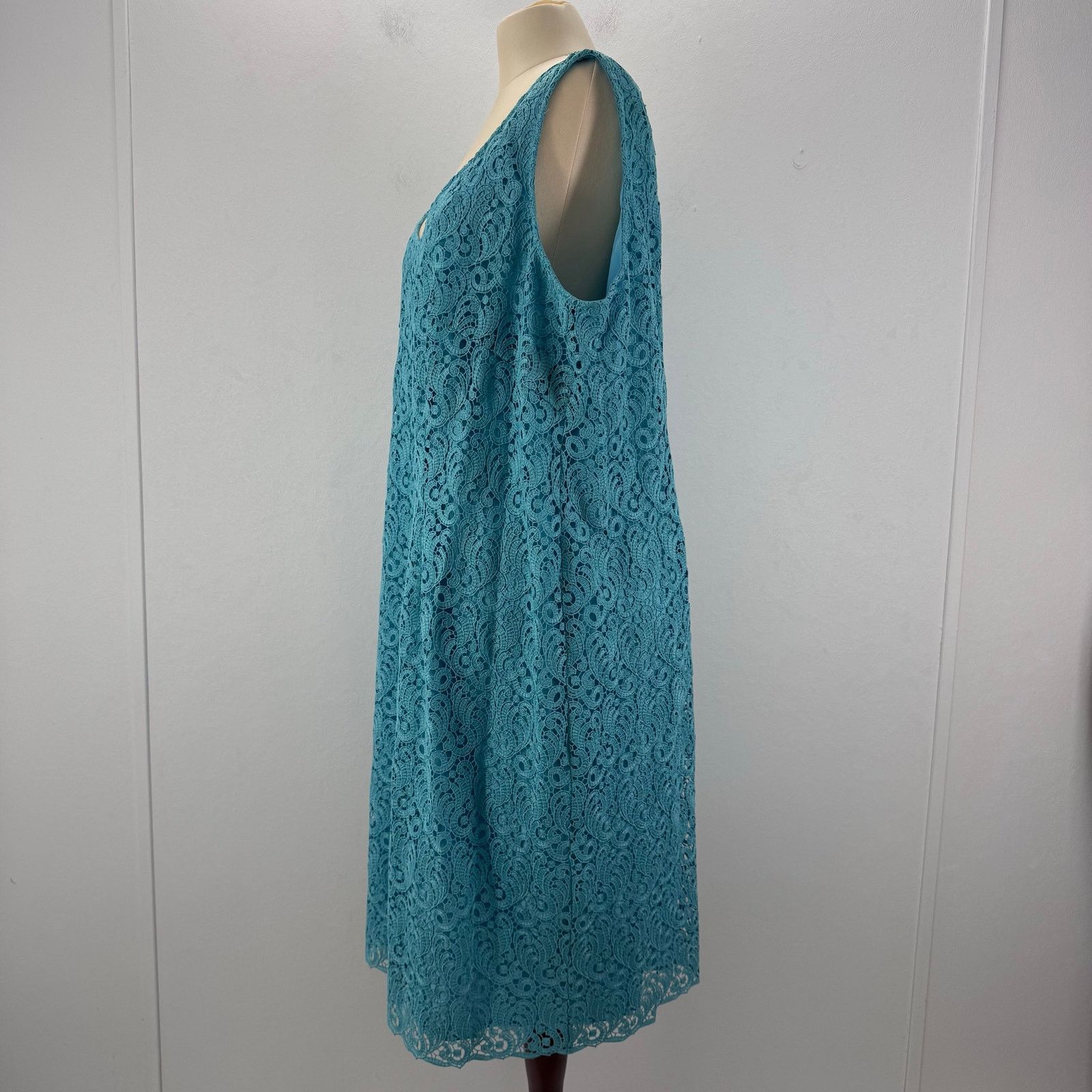 Marina Rinaldi Marina Rinaldi Ski Blue Dicitore Lace Overlay Dress Plus 22 Size 3XL / US 20-22 - 5 Thumbnail