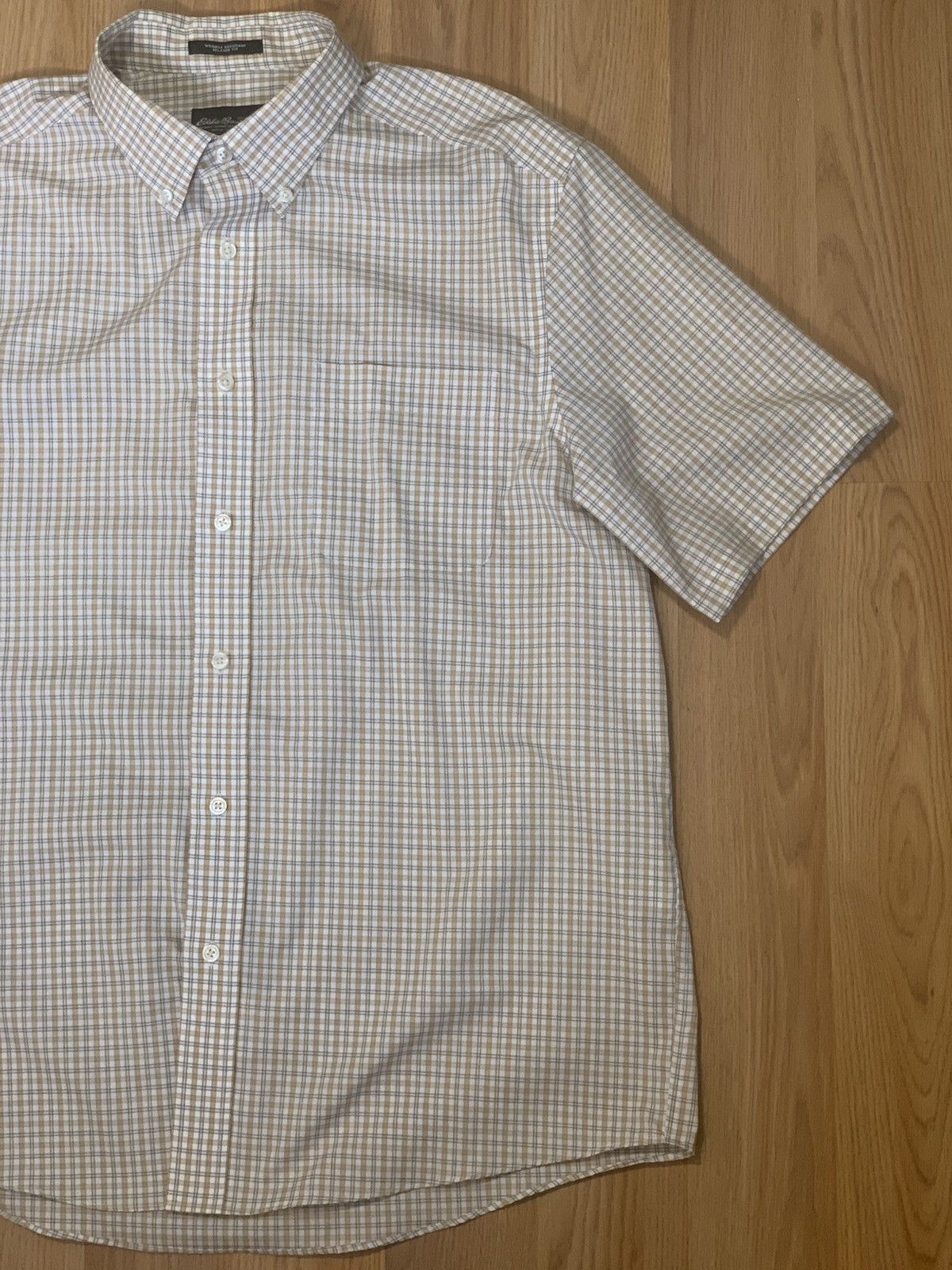 Eddie Bauer SzL-Eddie Bauer Relaxed Fit Short Sleeve Button Up Plaid Size US L / EU 52-54 / 3 - 1 Thumbnail