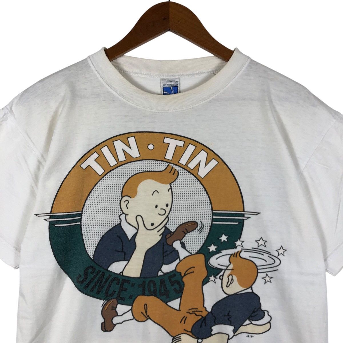 Vintage The Adventure of TINTIN Rare Design T-Shirt Size US L / EU 52-54 / 3 - 2 Thumbnail