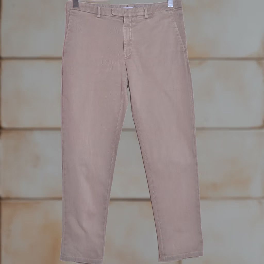 Boglioli Boglioli Milano Beige Slim Fit Stretch Chino Pants Cotton Flat Front Trousers 50 Size US 34 / EU 50 - 1 Thumbnail