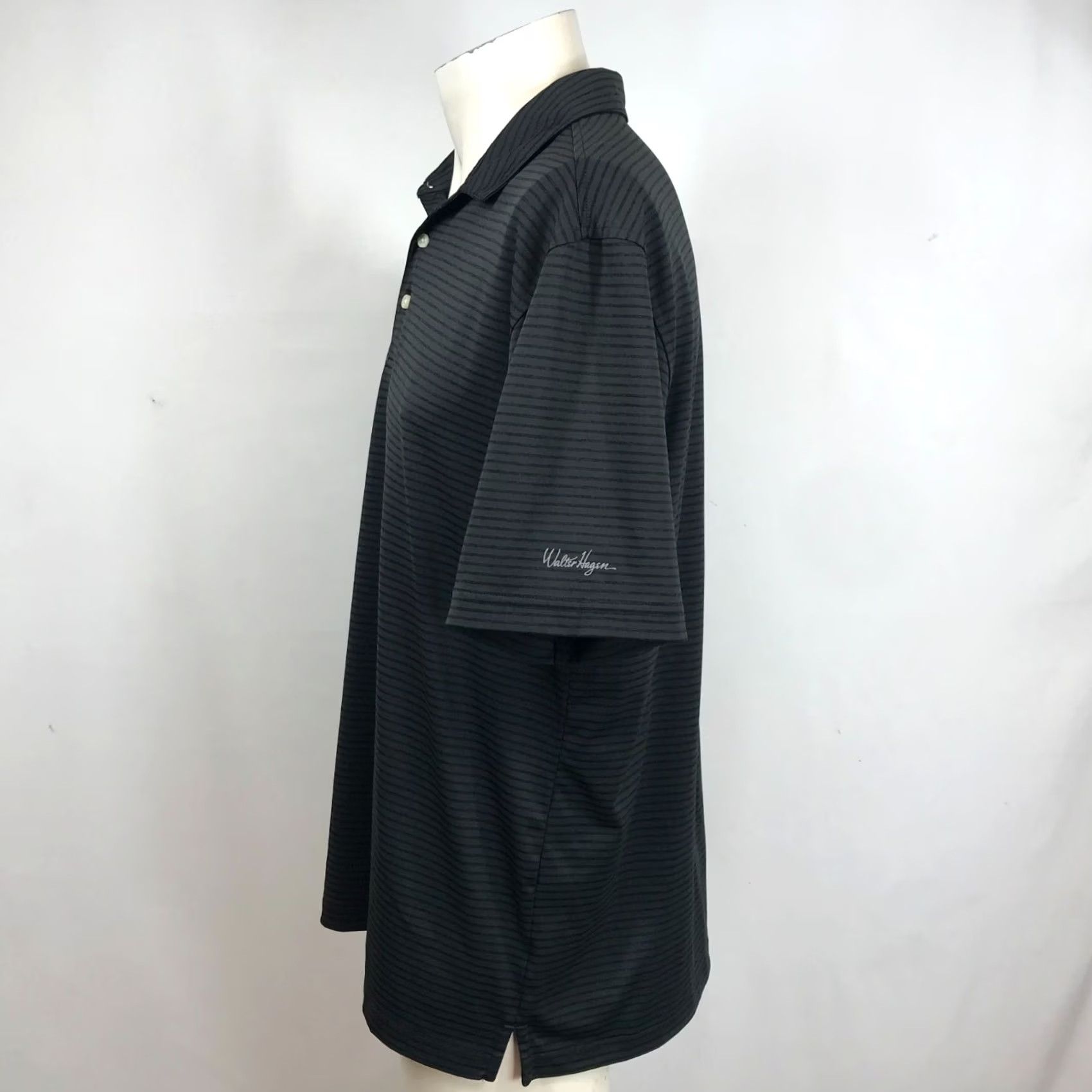 Vintage WALTER HAGEN GOLF Shirt Mens L Black Short Sleeve Collared Polyester Size US L / EU 52-54 / 3 - 6 Thumbnail