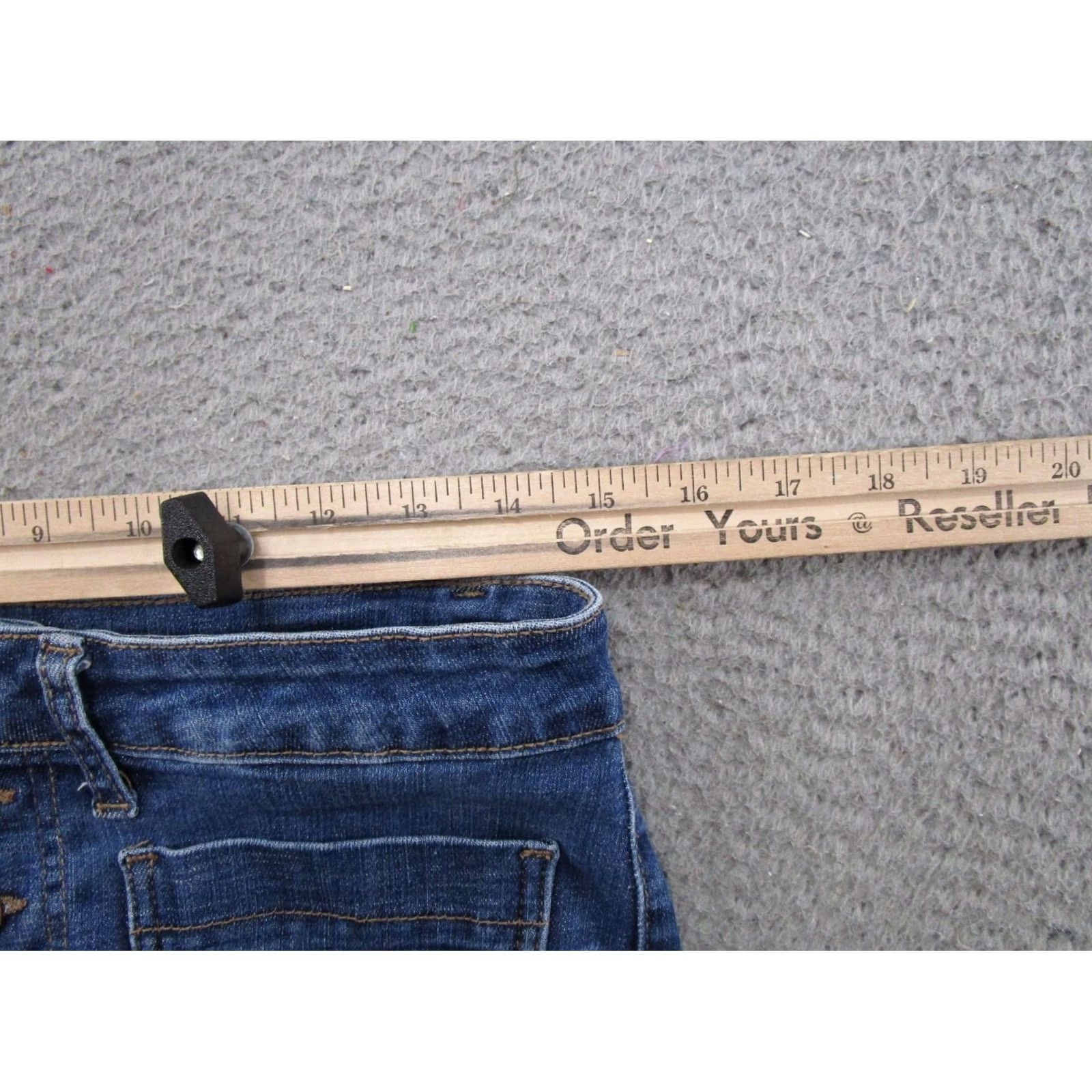 Denime Judy Blue Jeans Skinny Button Fly Womens Size 29 Medium Wash Denim Stretch 5-Pocket Size 29" - 6 Thumbnail