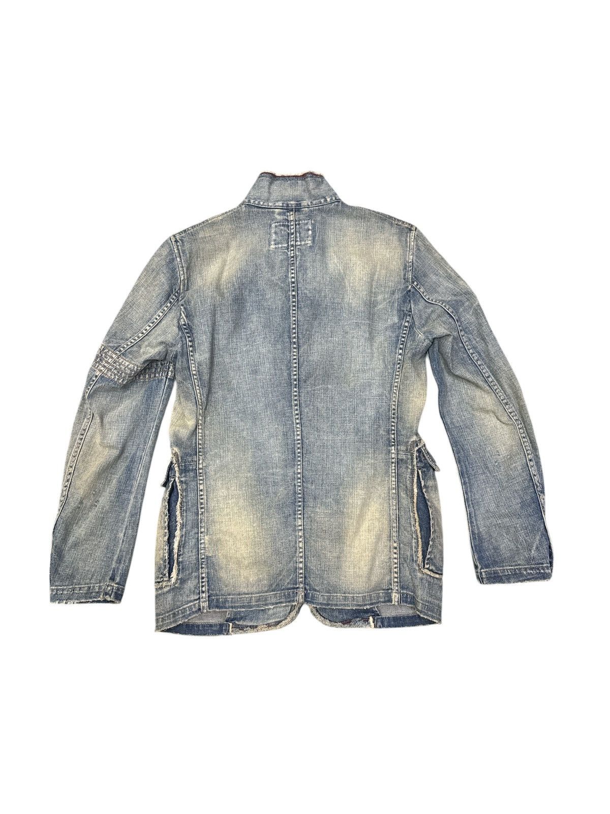 Marithe + Francois Girbaud MARITHE FRANCOIS GIRBAUD DISTRESSED DENIM JACKET Size US L / EU 52-54 / 3 - 2 Thumbnail