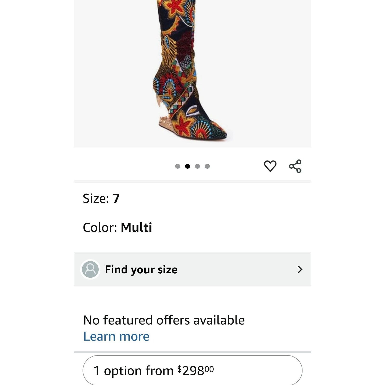 Other Privileged Andrily Thigh High Boots Unique Peep Toe Heel Size US 7 / IT 37 - 6 Thumbnail