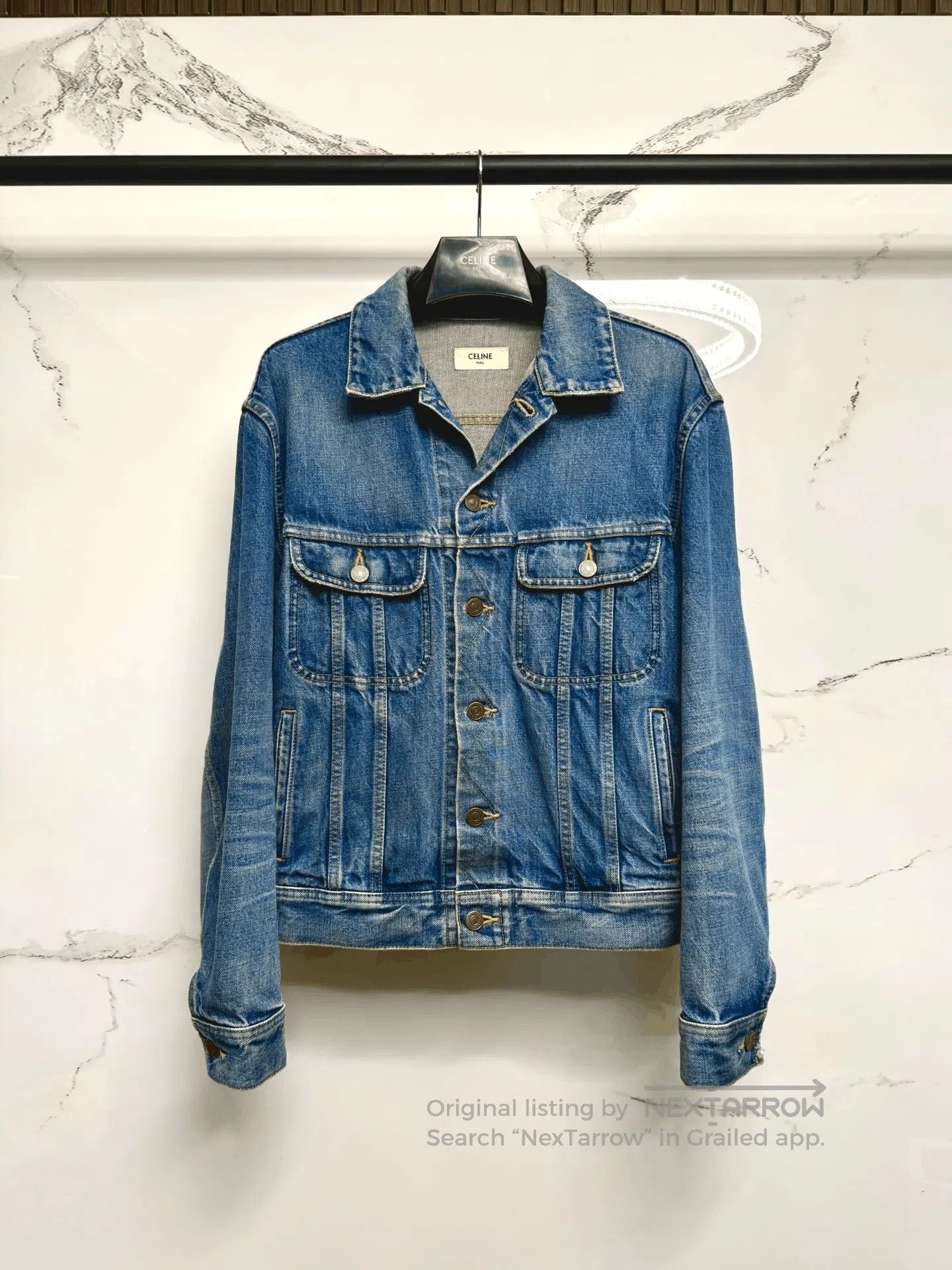 Celine celine studded denim jacket 20ss. Size S / US 4 / IT 40 - 2 Thumbnail
