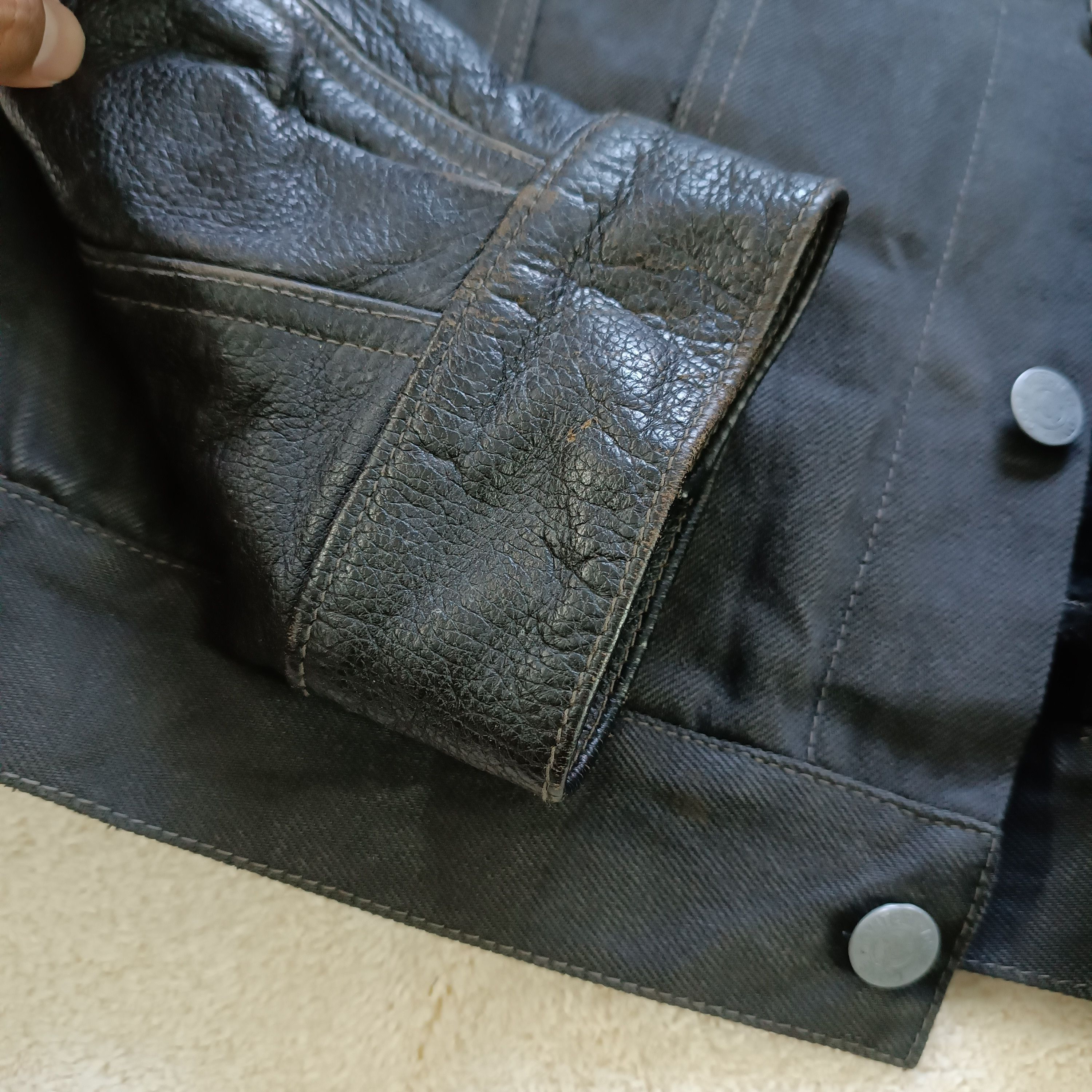 Other TROPICAL HELL By CoreFighter Leather Sleeves Trucker Jacket Size US L / EU 52-54 / 3 - 9 Thumbnail