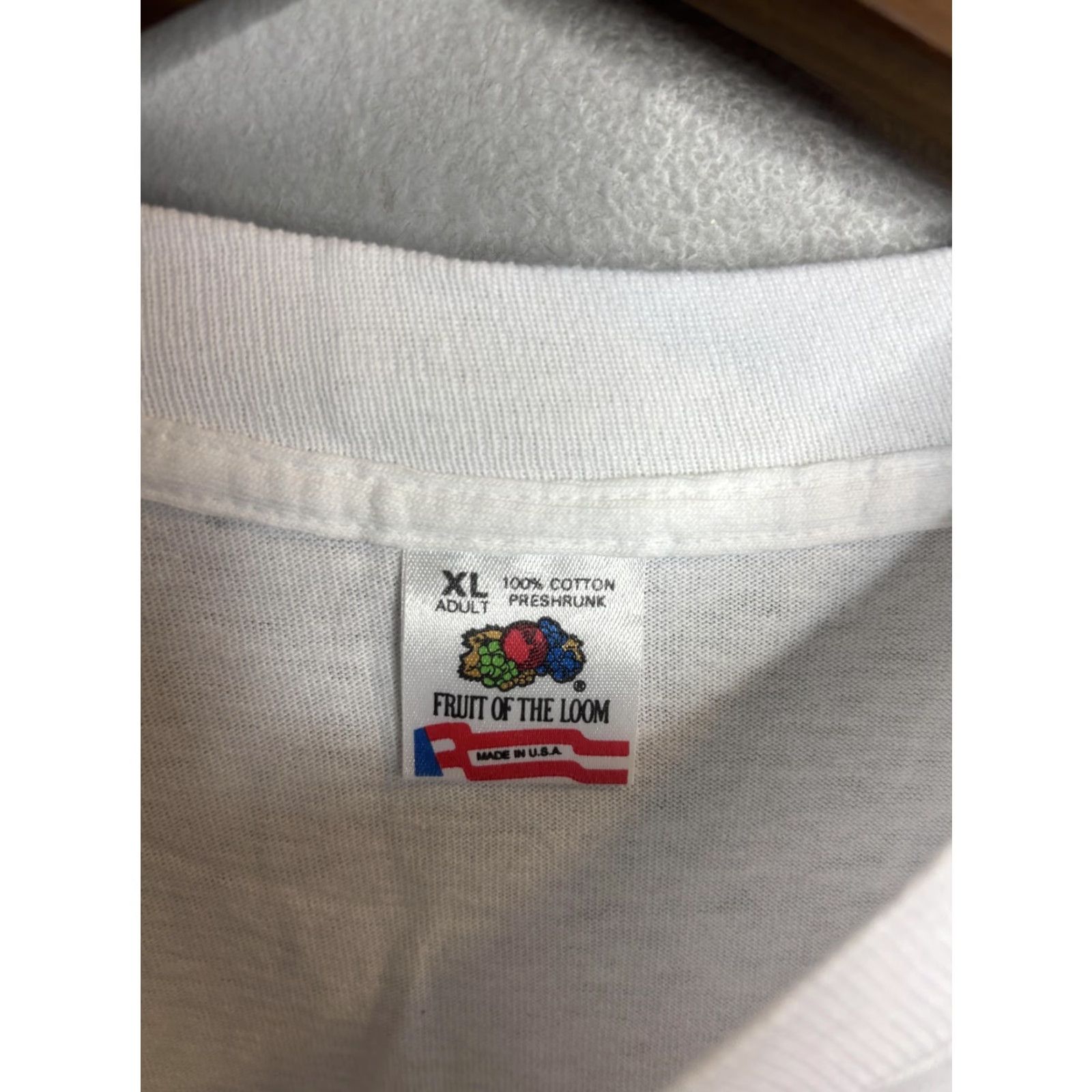 Fruit Of The Loom VINTAGE Occupational Hazard Secretary Shirt Mens XL White Fruit of the Loom 90s Cartoon Workwear Funny Crew Neck Short Sleeve Cotton Preshrunk Size US XL / EU 56 / 4 - 3 Thumbnail
