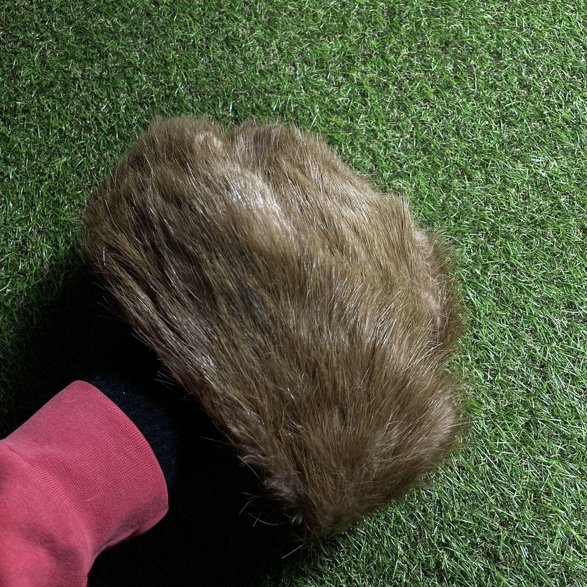 Vintage Vintage Y2K Fuzzy Mohair Beanie Brown Alt Goth Rave Boxy OS Size ONE SIZE - 4 Thumbnail
