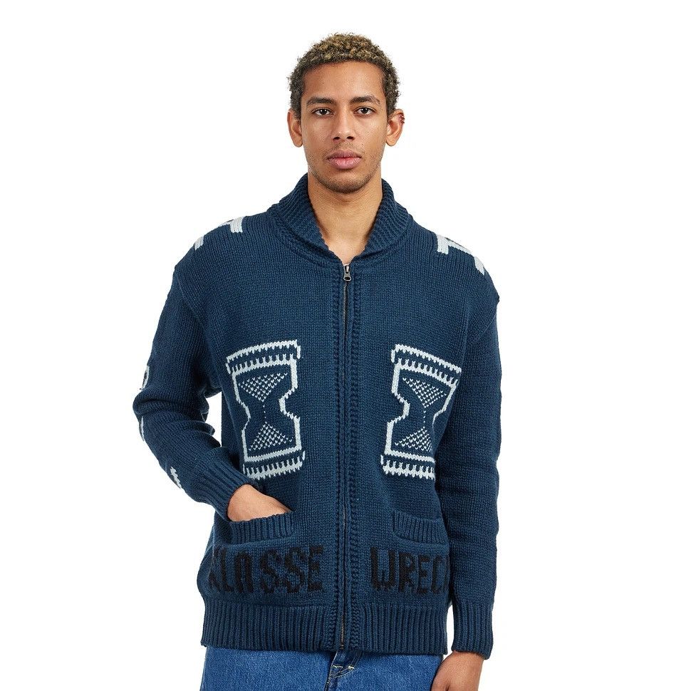 Edwin NWT Edwin x Klasse Wrecks Timer Cardigan Navy Size M Y2K Size US M / EU 48-50 / 2 - 3 Thumbnail