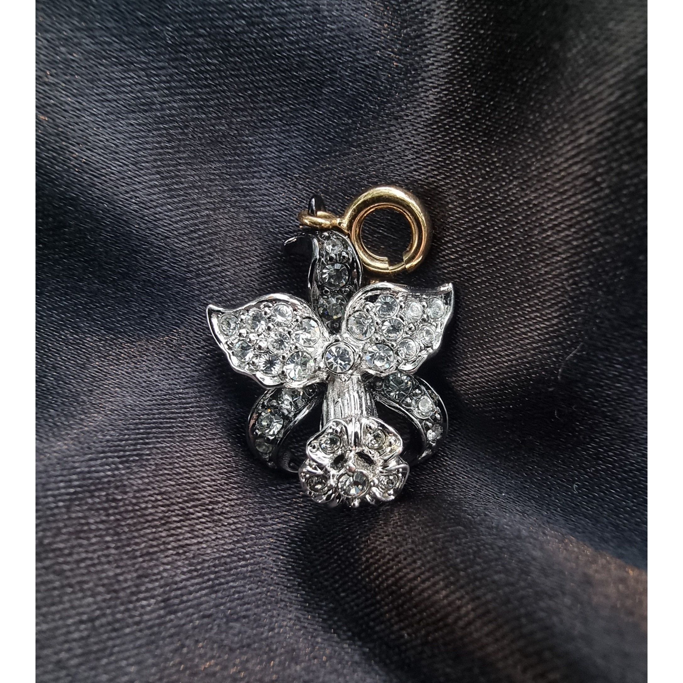 Other Vintage NOLAN MILLER Signed Orchid Flower Silver Tone White Size ONE SIZE - 2 Thumbnail