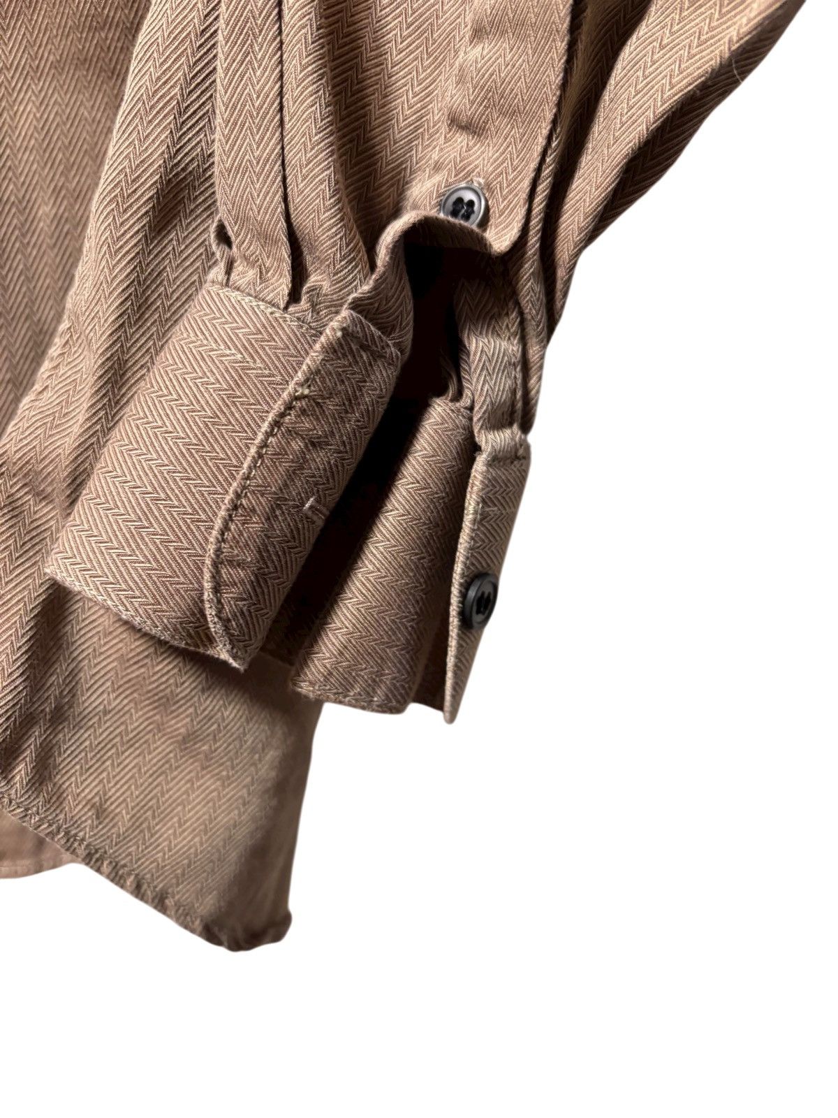Balenciaga Vintage 90s Balenciaga Khaki Shirt Button Up LS Double B Med Size US M / EU 48-50 / 2 - 3 Thumbnail
