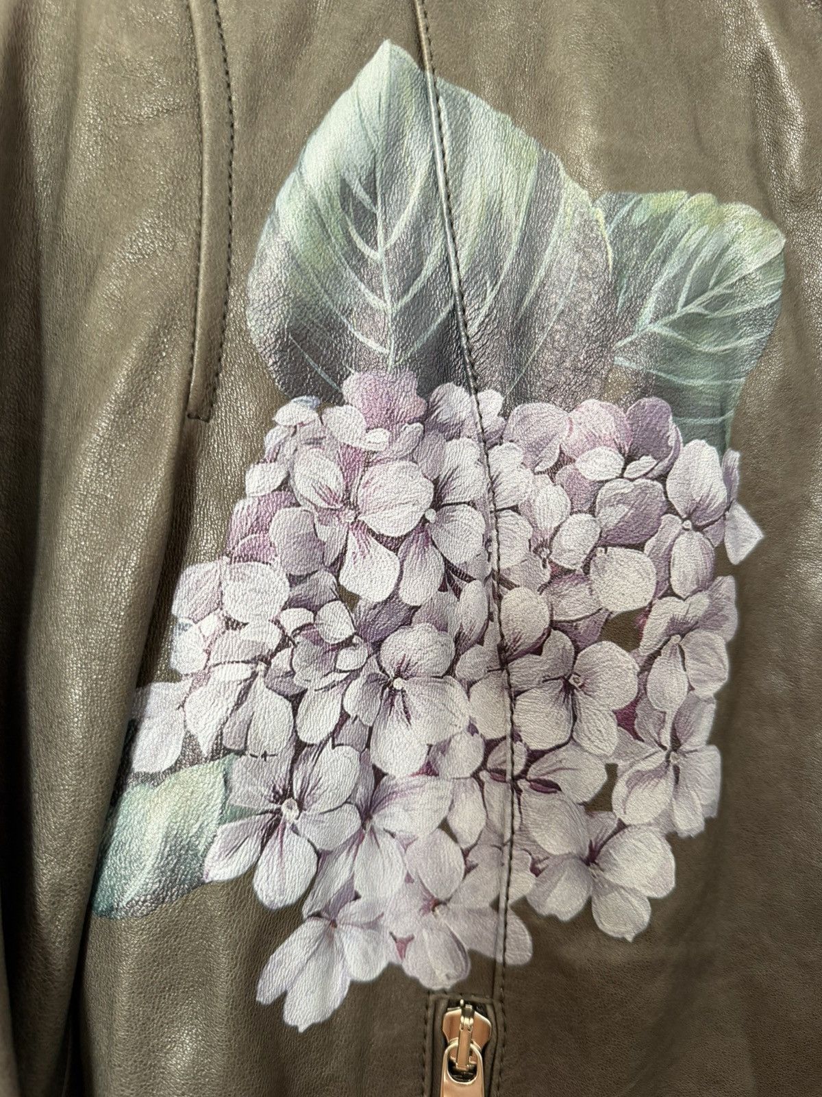 Dolce & Gabbana Dolce & Gabbana Hydrangea Leather Biker Jacket IT 40 (S/M) Size M / US 6-8 / IT 42-44 - 12 Thumbnail