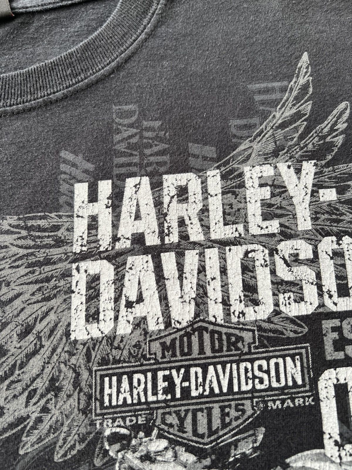 Harley Davidson Vintage 2011 Harley Davidson Las Vegas Skull Y2k T-shirt Size US M / EU 48-50 / 2 - 8 Thumbnail