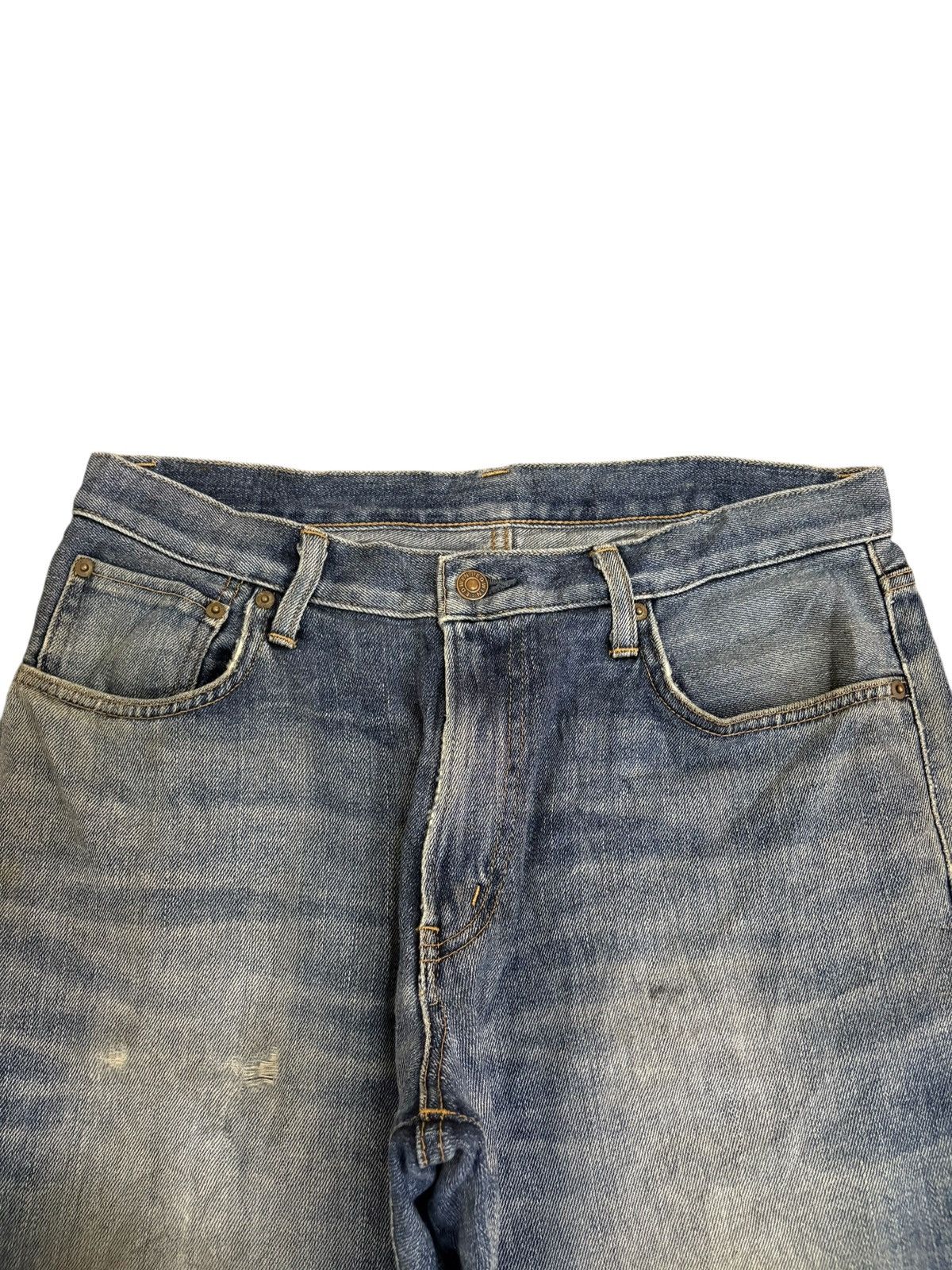 Edwin Vintage Edwin 504 Mud Wash Distressed Loose Jeans Size US 32 / EU 48 - 4 Thumbnail