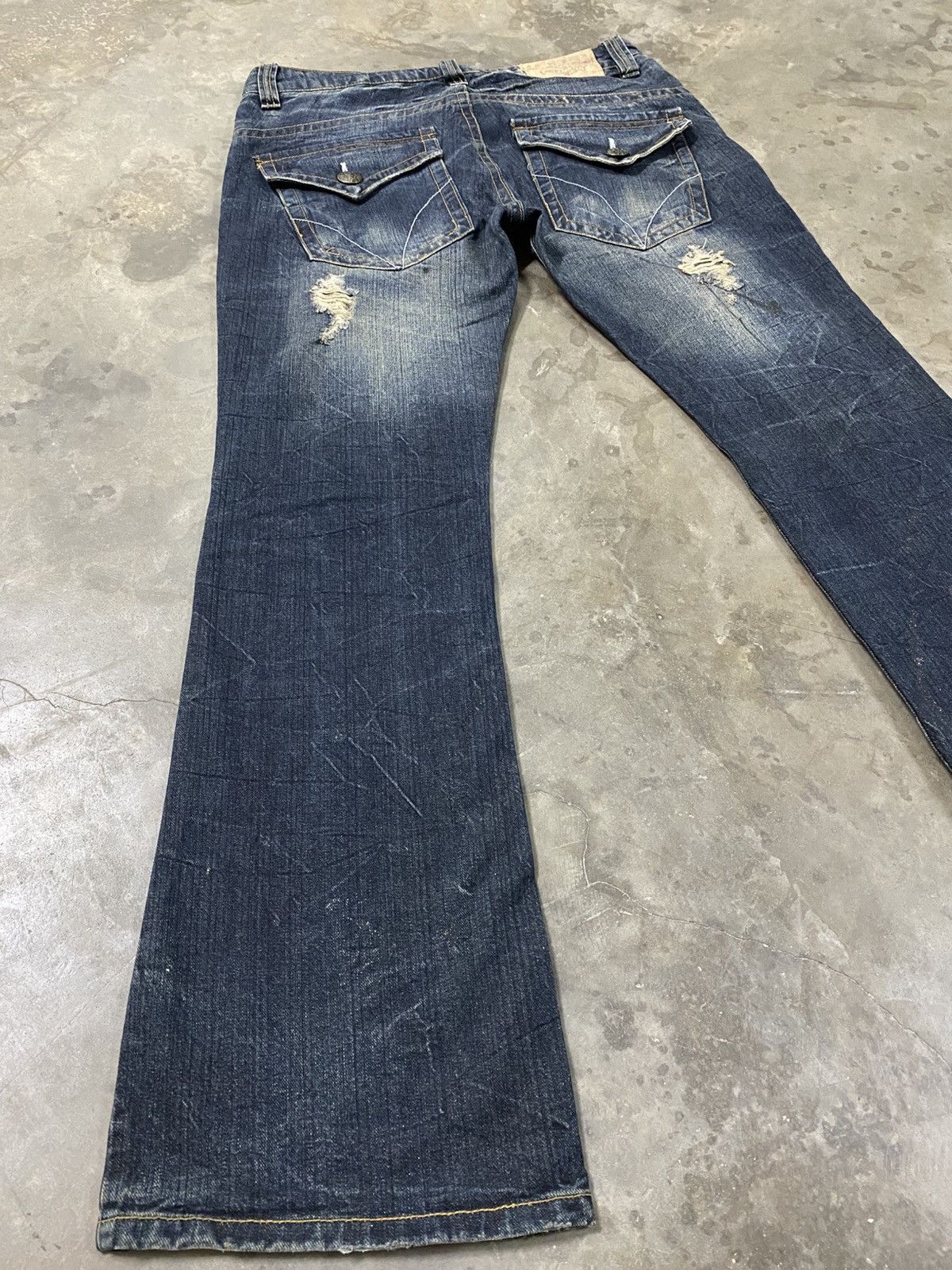 Hysteric Glamour × If Six Was Nine × Le Grande Bleu (L.G.B.) Flare Jeans Japan Original Jeans Clawmark Distressed @279 Size US 34 / EU 50 - 2 Thumbnail