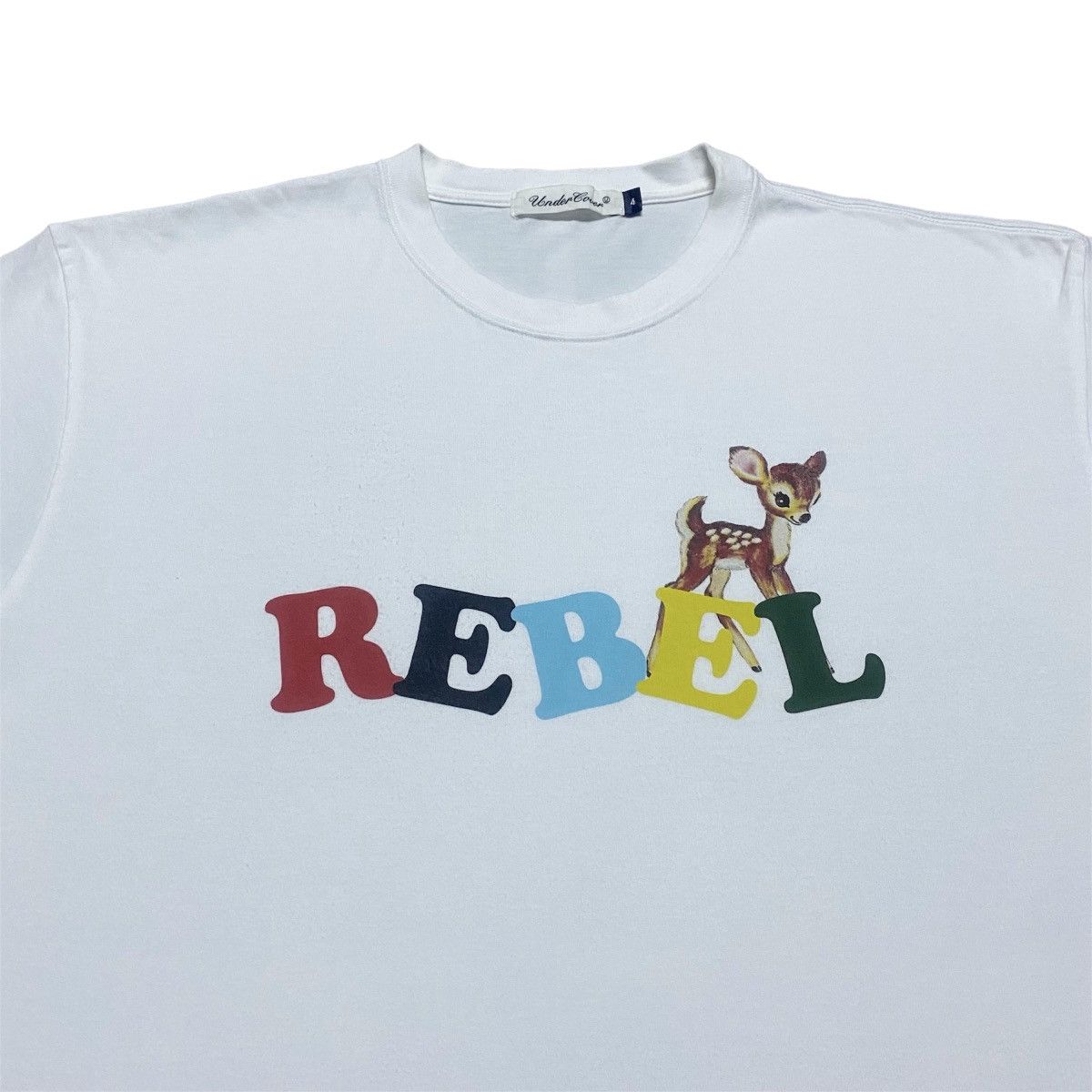 Japanese Brand Rare‼️🔥Undercover Rebel SpellOut Colourful T-Shirt Size US L / EU 52-54 / 3 - 3 Thumbnail