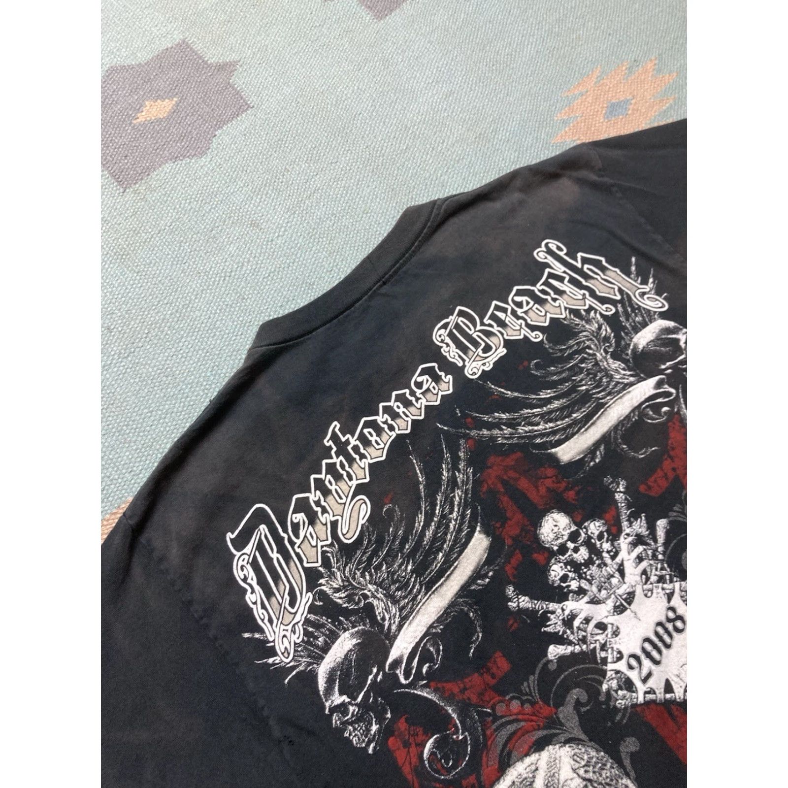 Vintage VINTAGE Daytona bike week grunge skulls t shirt M & M Men Black T-Shirt Medium Gothic Size US M / EU 48-50 / 2 - 8 Thumbnail