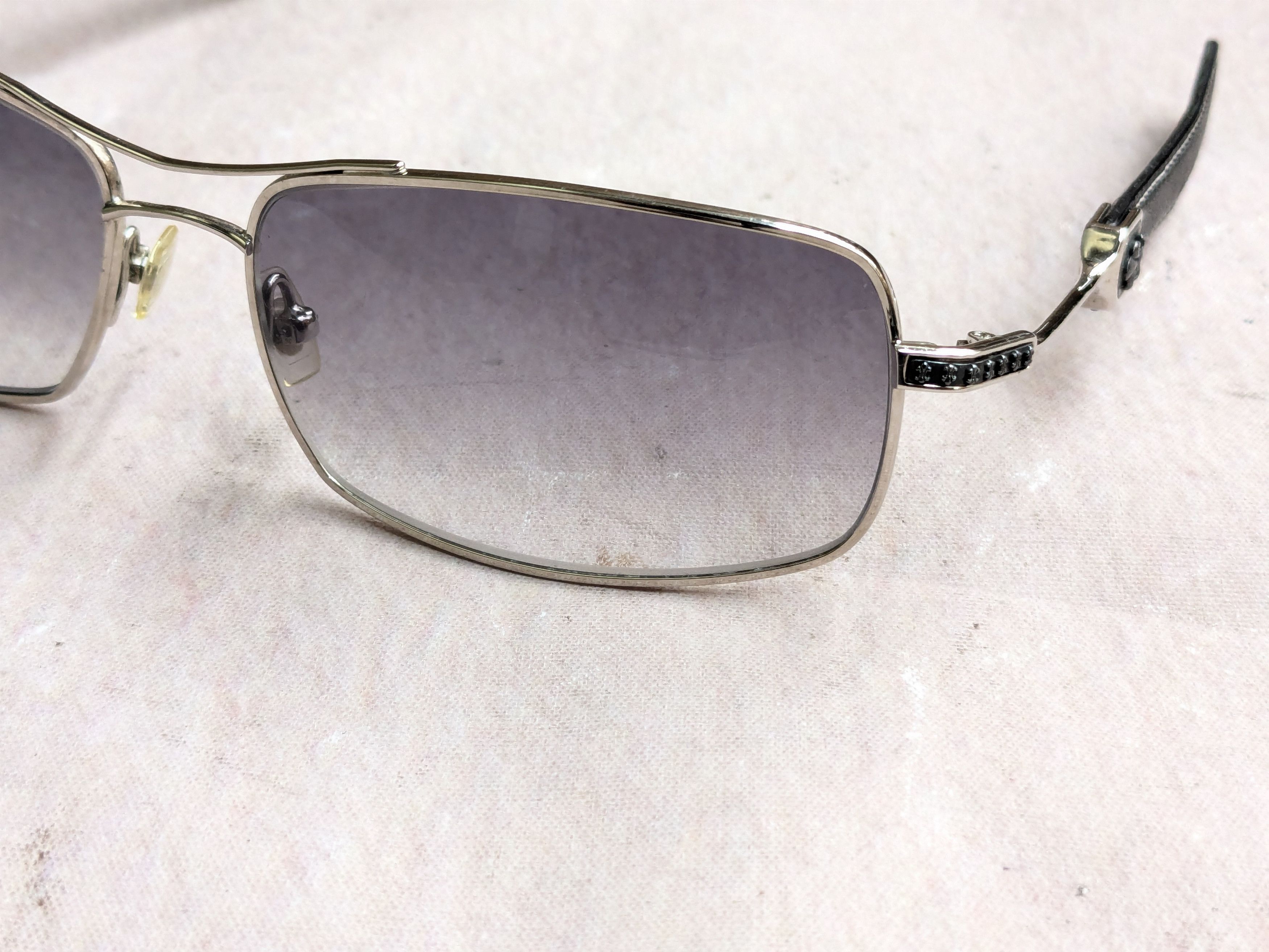 Chrome Hearts Chrome Hearts Sunglasses Kustom Black Leather Size ONE SIZE - 4 Thumbnail