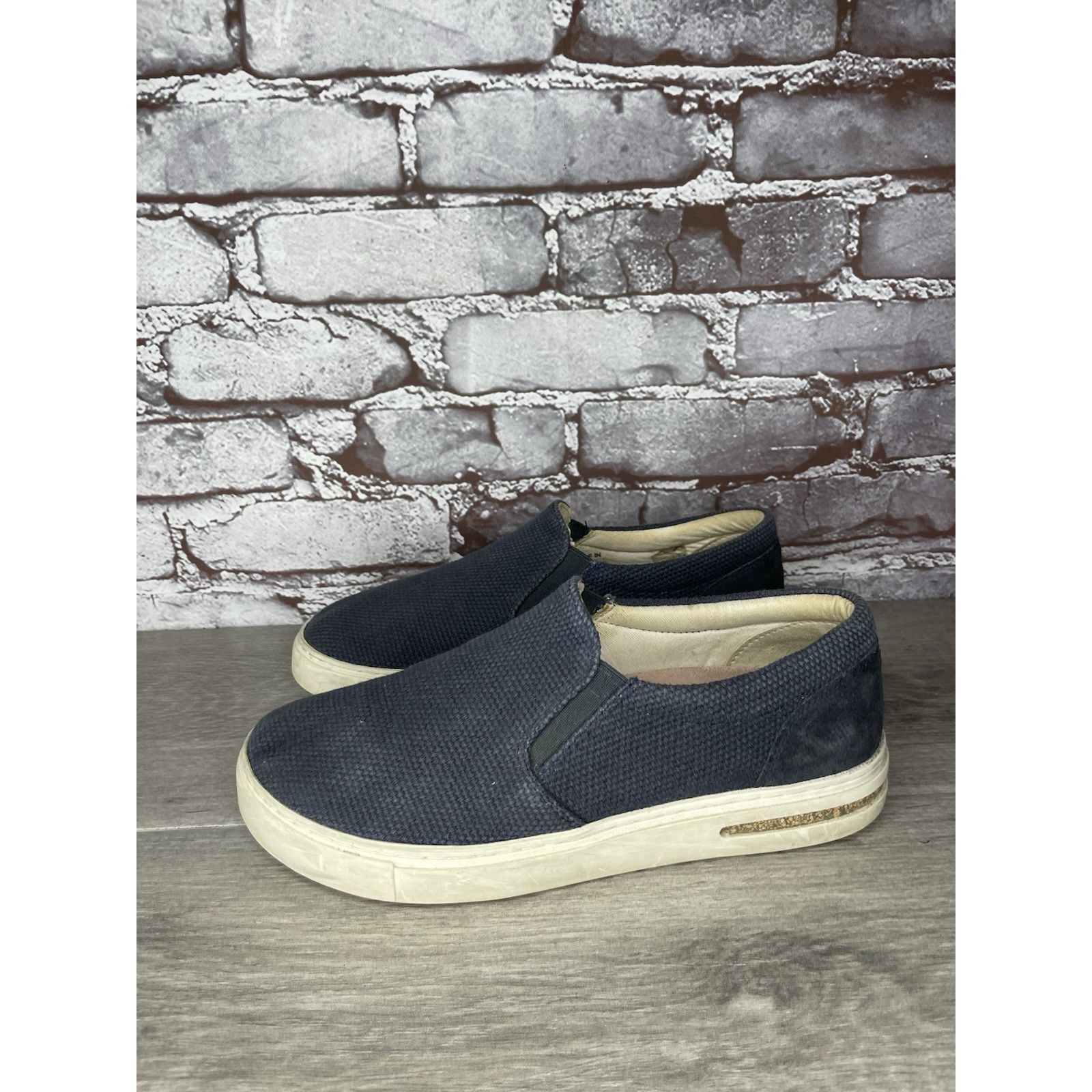 Birkenstock Birkenstock Oswego Midnight Blue Canvas Suede Slip On Shoes Size US 7 / IT 37 - 9 Thumbnail