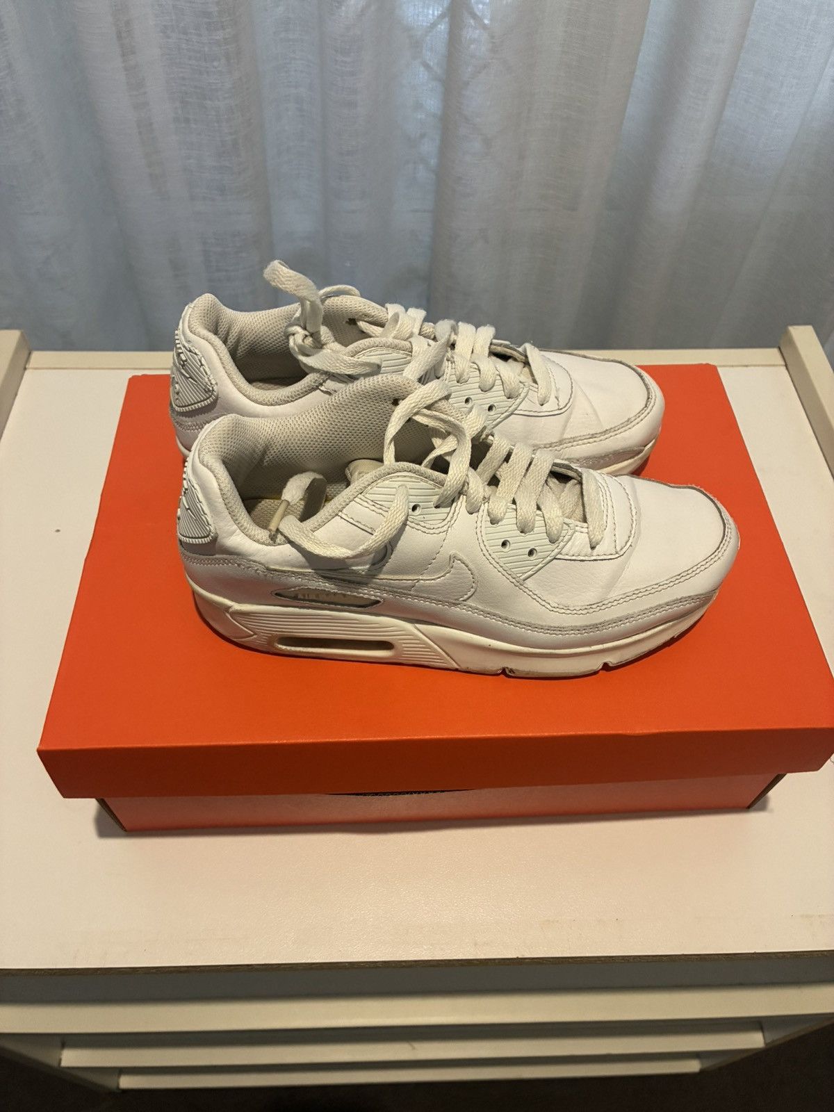 Nike Nike Air Max 90 white trainers Size US 5 / EU 37 - 6 Thumbnail