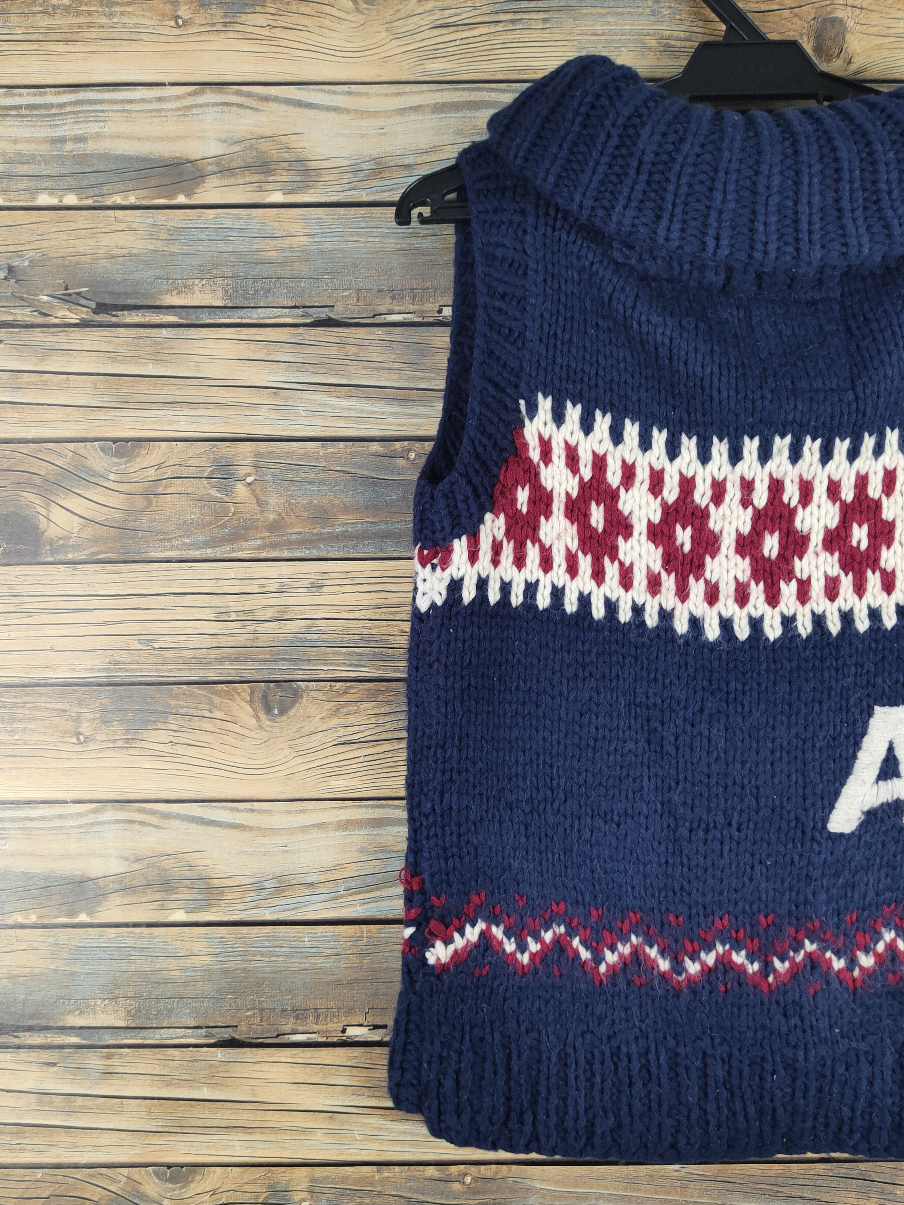 Japanese Brand × Vintage japan Asrabbit Navy Knitwear Vests #W1662 Size S / US 4 / IT 40 - 8 Thumbnail