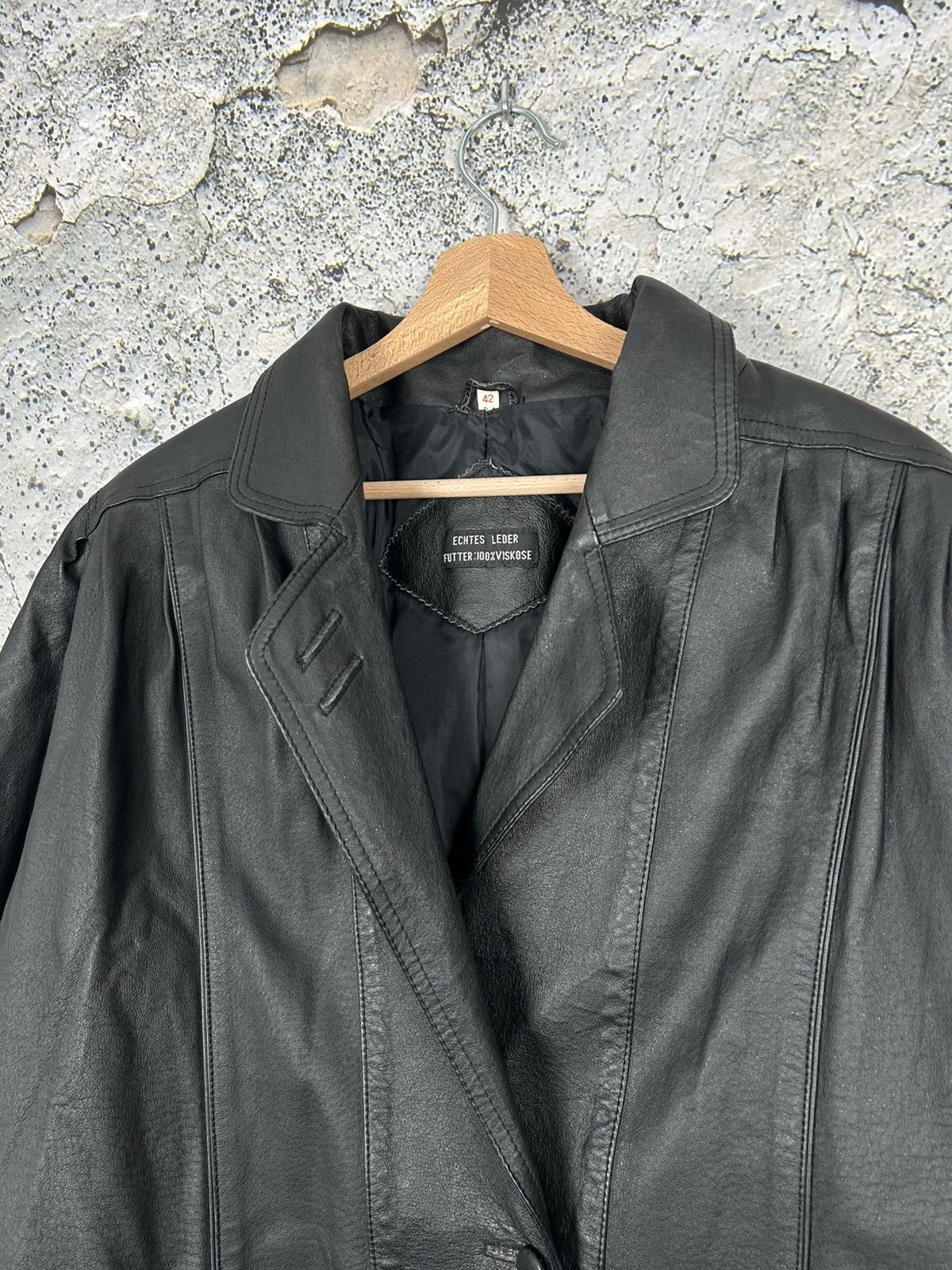 Genuine Leather Vintage Avant Garde Black Genuine Leather Jacket Designer Size US M / EU 48-50 / 2 - 3 Thumbnail