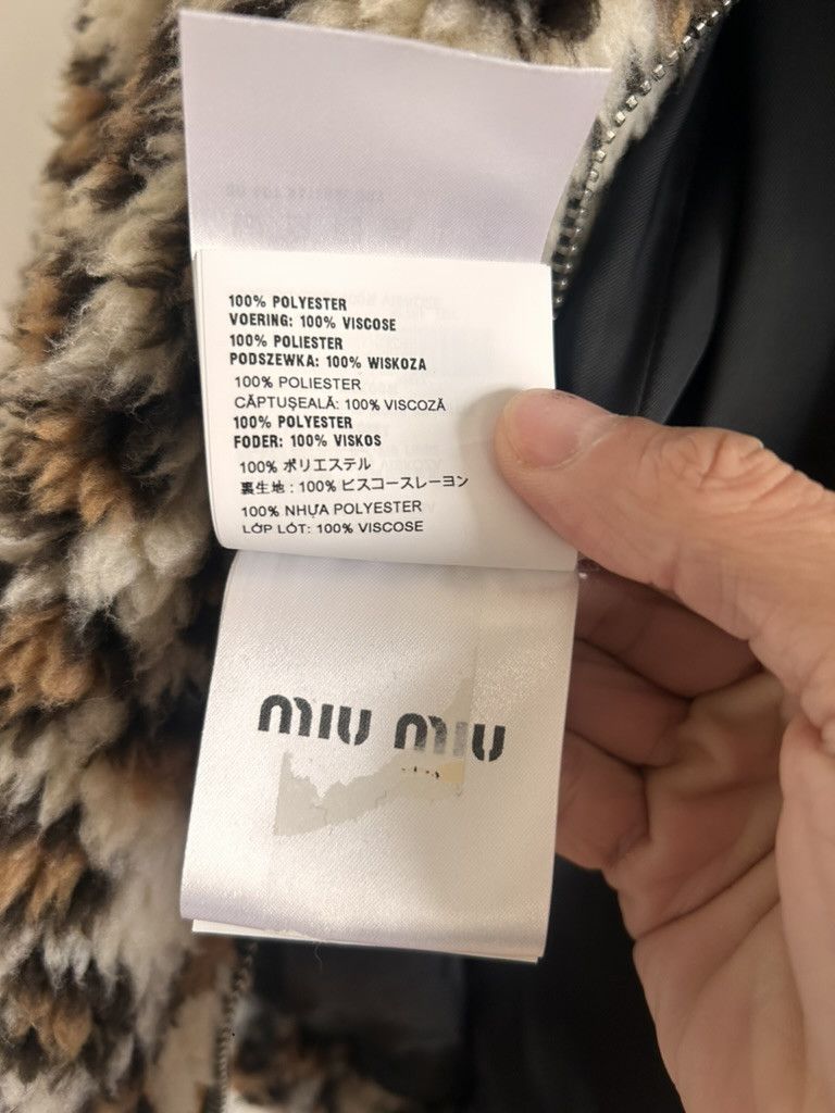 Miu Miu Miu Miu Fleece Jacket, Sz 38 - Animal Leopard Print Size XS / US 0-2 / IT 36-38 - 12 Thumbnail