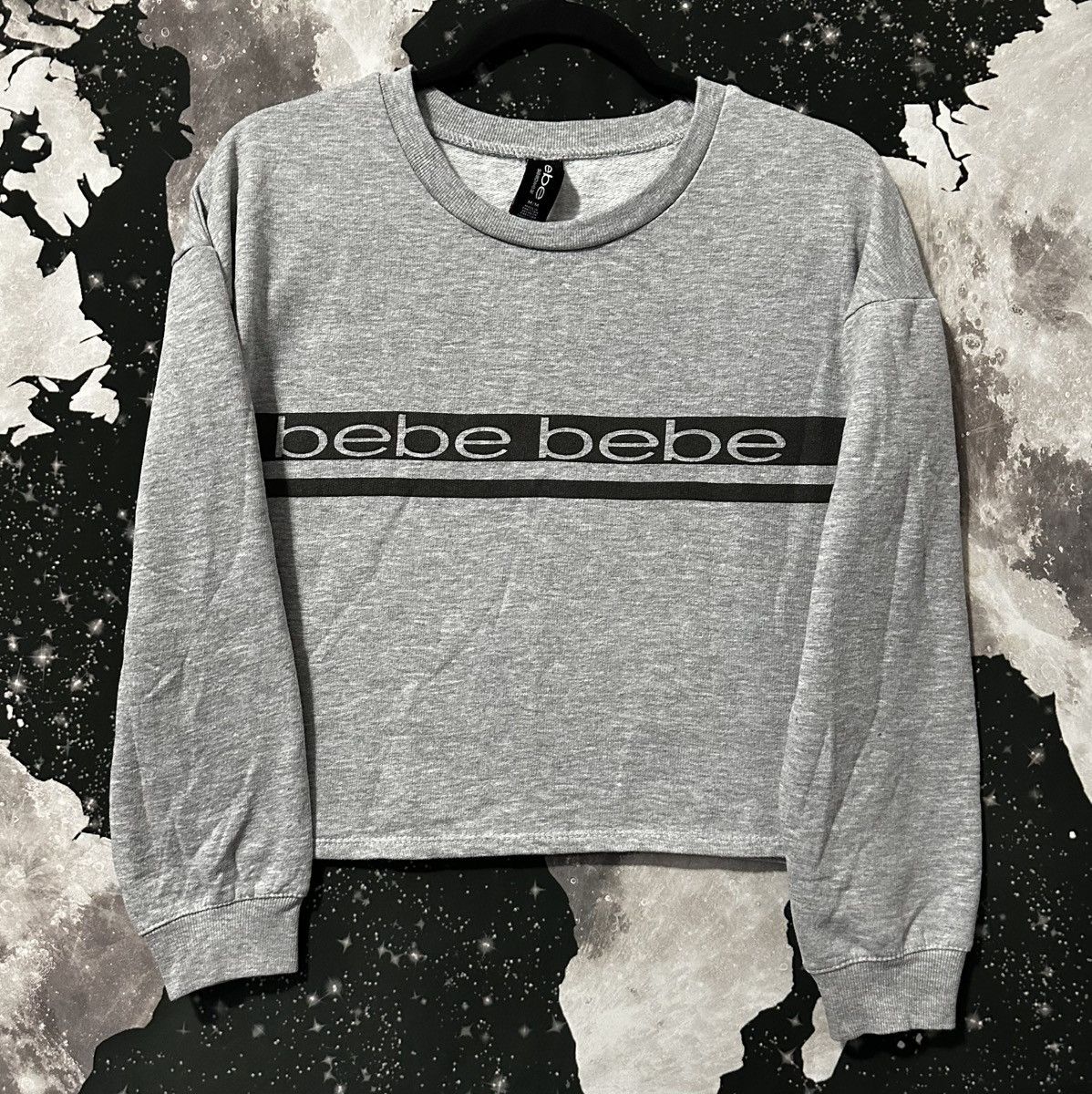 Bebe Bebe Sleepwear Crop Top Sweatshirt Size M / US 6-8 / IT 42-44 - 1 Thumbnail