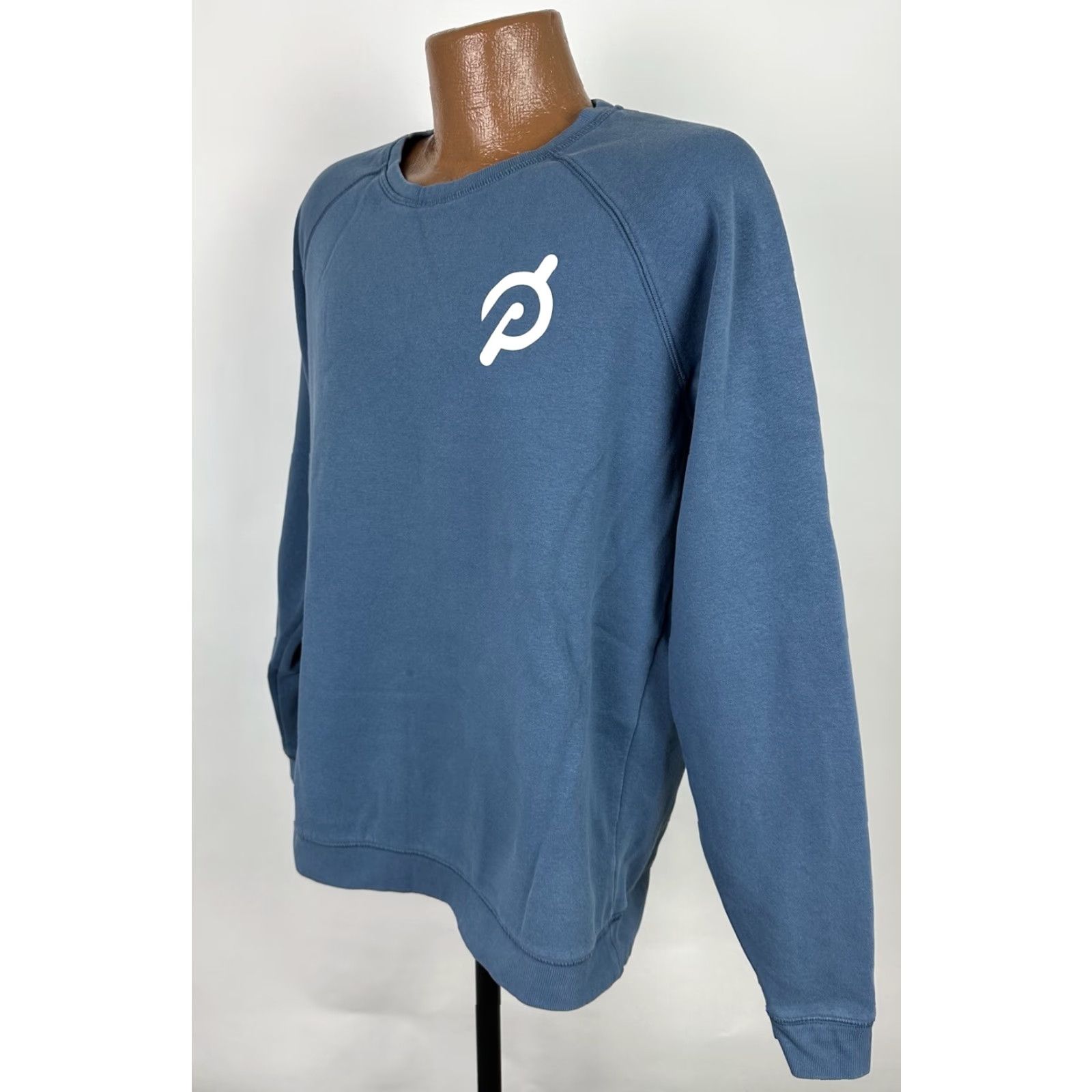 Vintage Peloton Sweatshirt Mens L Blue Raglan Crewneck Logo Spellout Cotton Blend Workout Shirt Size US L / EU 52-54 / 3 - 5 Thumbnail