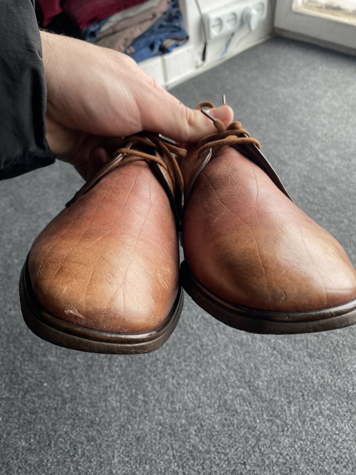 Church's 🔥Church's Vintage Brown Calf Leather Derby Shoes Handcrafted Size US 8 / EU 41 - 17 Thumbnail