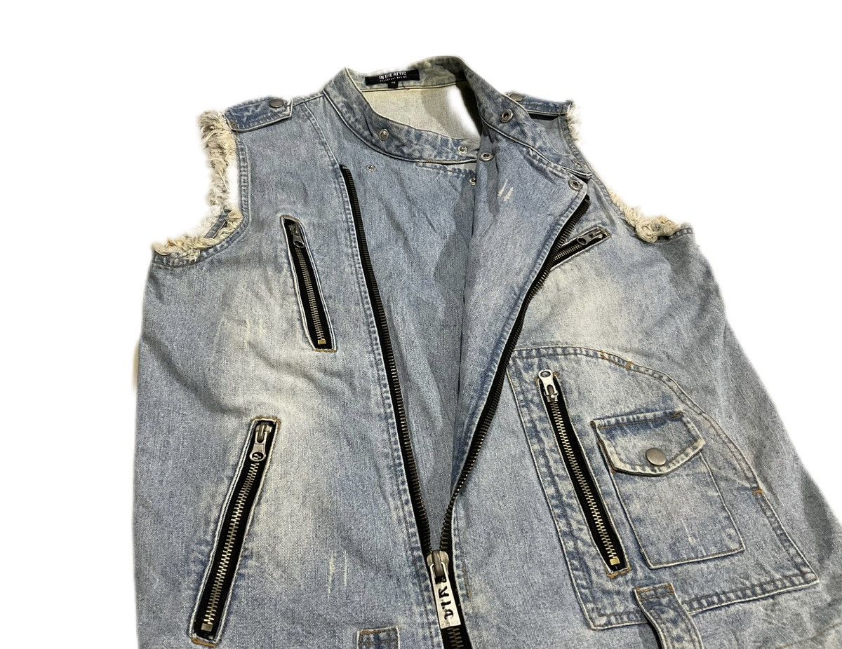 Hysteric Glamour × Japanese Brand × Seditionaries 🔥Sick Y2K In The Attic Punk Denim Vest Zipper Distressed Size US M / EU 48-50 / 2 - 3 Thumbnail