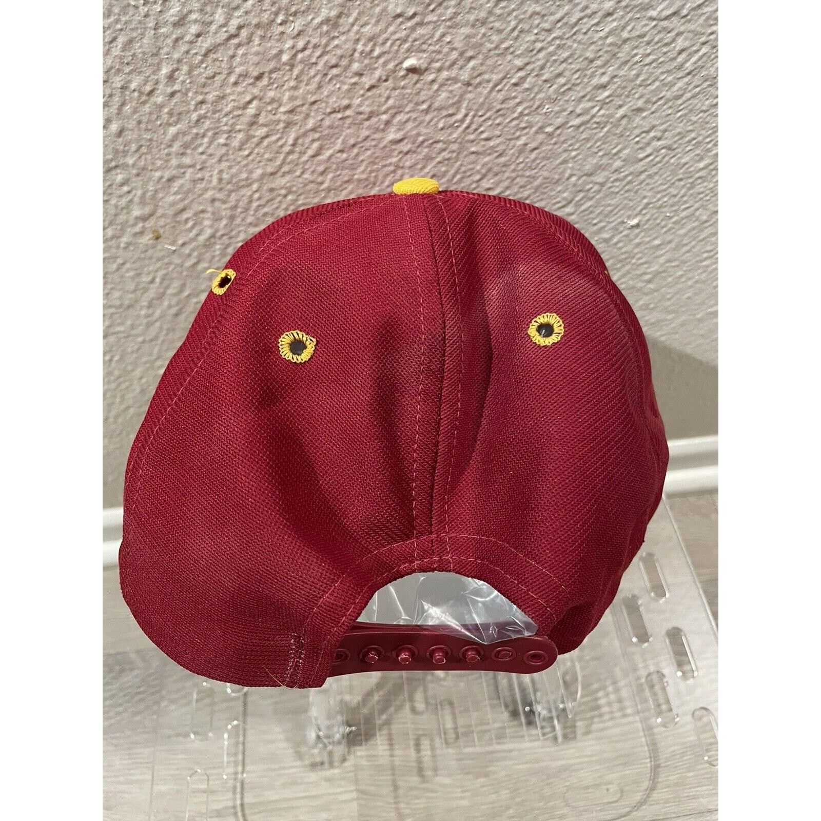 New Era Vtg New Era T P Initial Logo Red Yellow Cap hat Made in USA Size ONE SIZE - 4 Thumbnail
