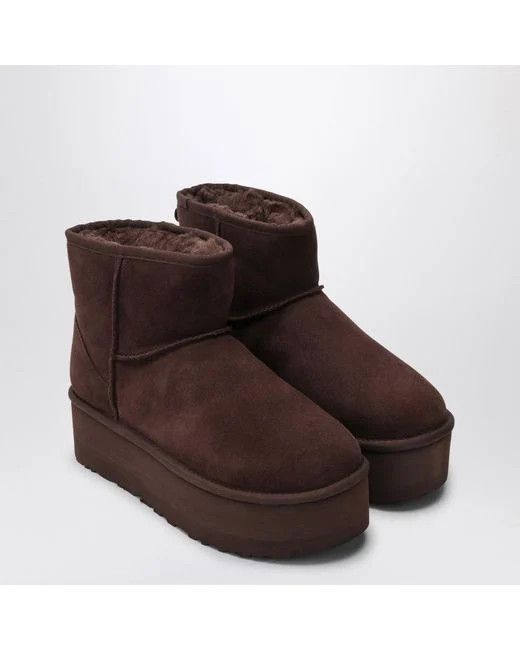 Ugg o1s22i1n0924 Classic Mini Platform Ankle Boots in Brown Size US 8 / IT 38 - 2 Thumbnail